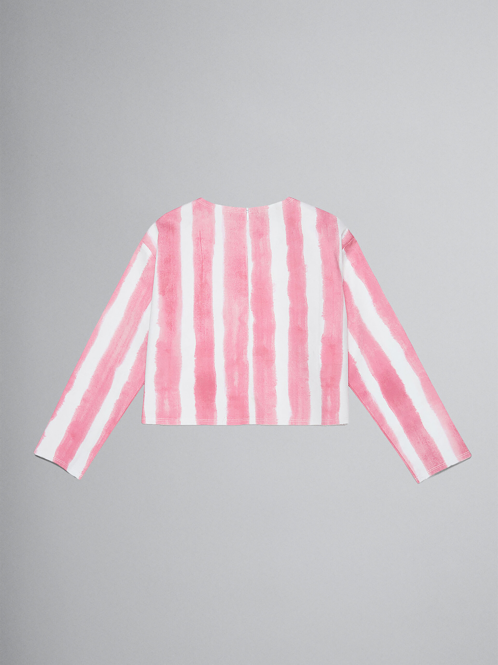 Blouse en gabardine rose avec motif à rayures - Chemises - Image 2