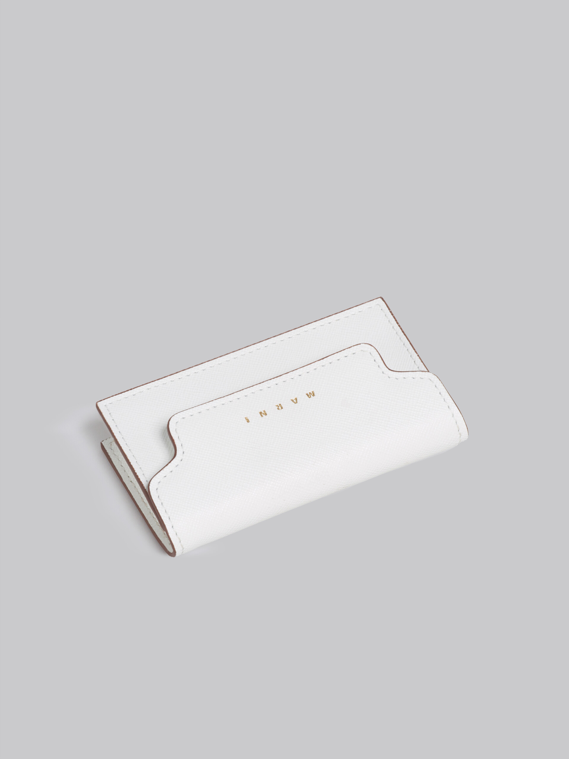 Card case in mono-coloured saffiano leather - Wallets - Image 4