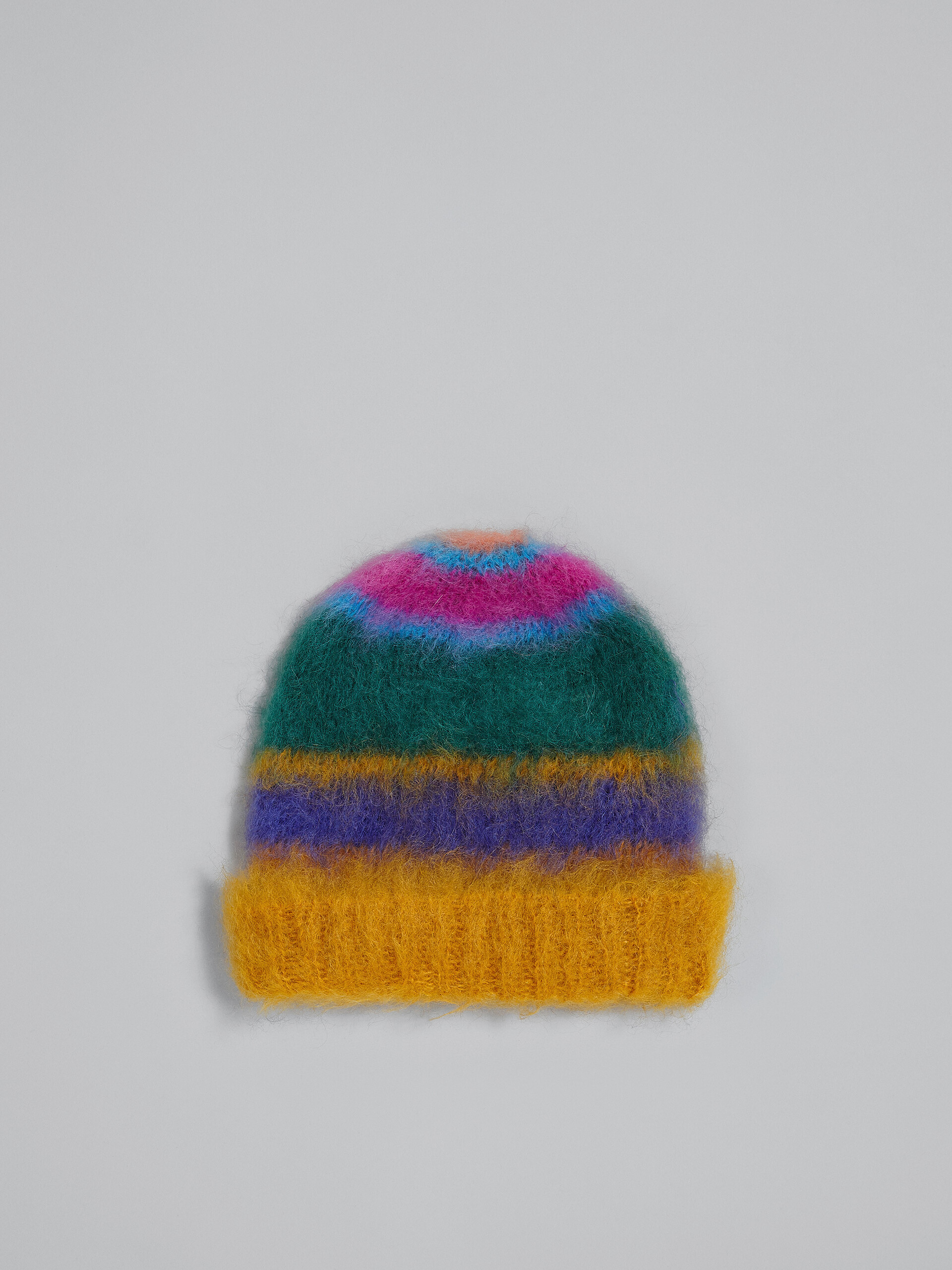 Multicolor striped Mohair beanie hat - Hats - Image 2