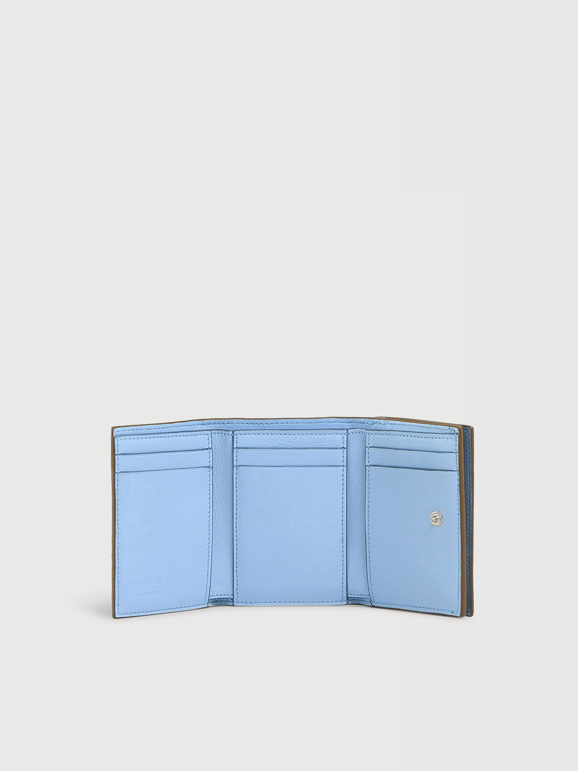 Black leather trifold wallet with Marni Mending embroidery - Wallets - Image 2