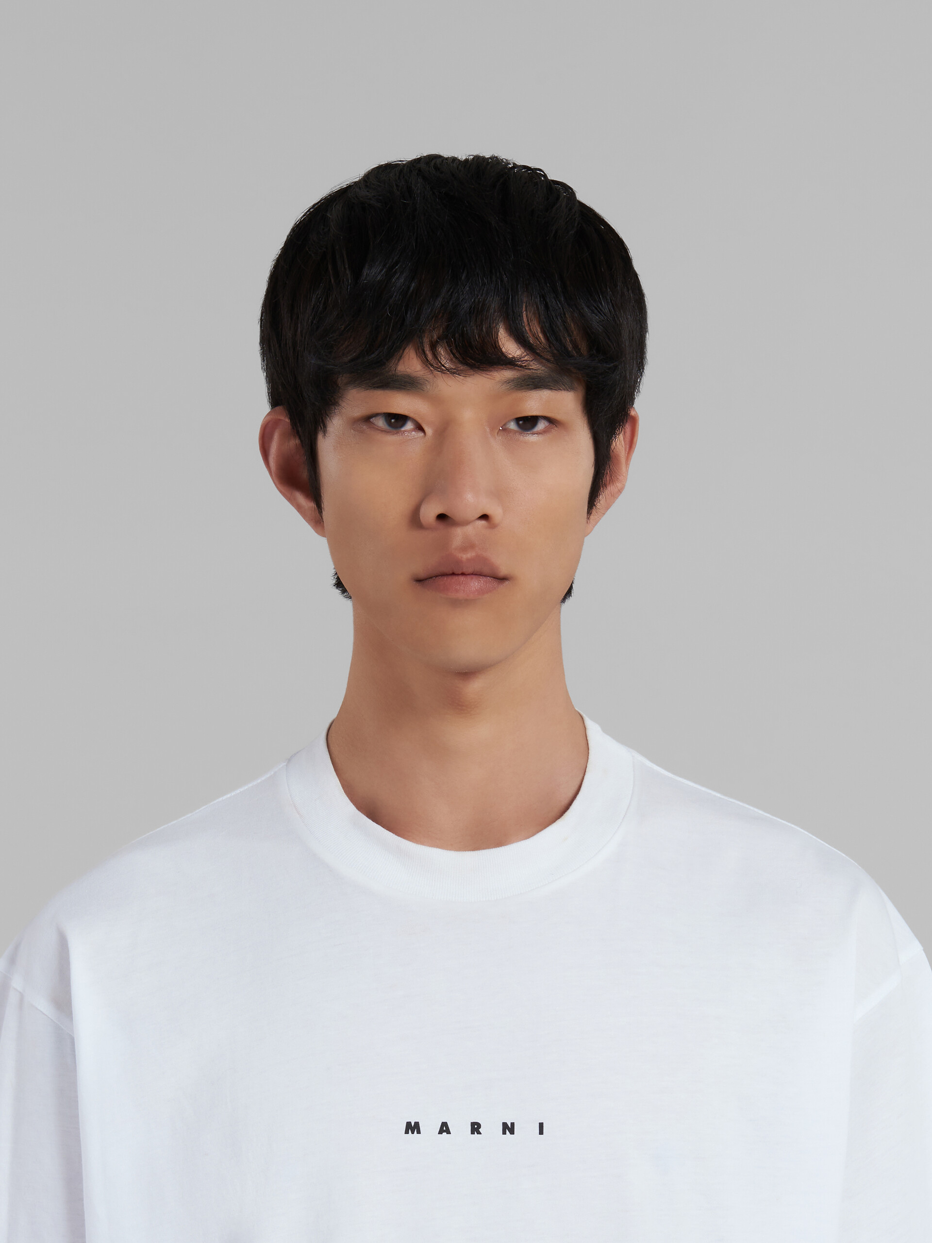 White bio cotton T-shirt with logo - T-shirts - Image 4