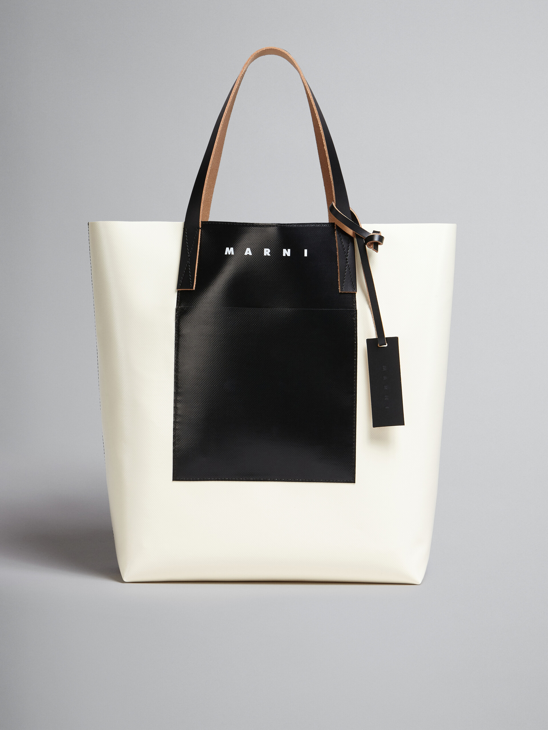 ホワイトとブラック Tribecaショッピングバッグ - ショッピングバッグ - Image 1