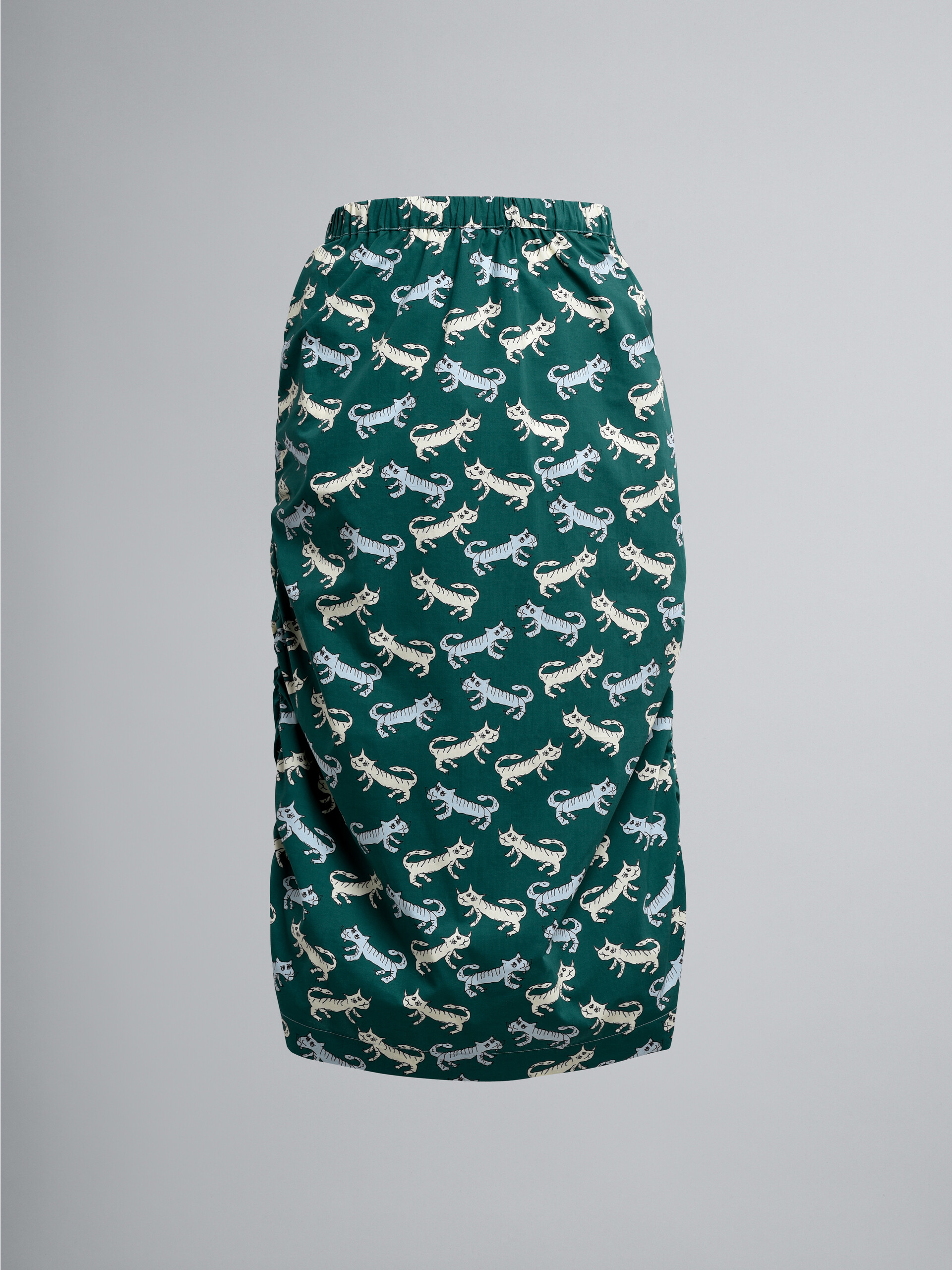Naif Tiger print poplin pencil skirt - Skirts - Image 1