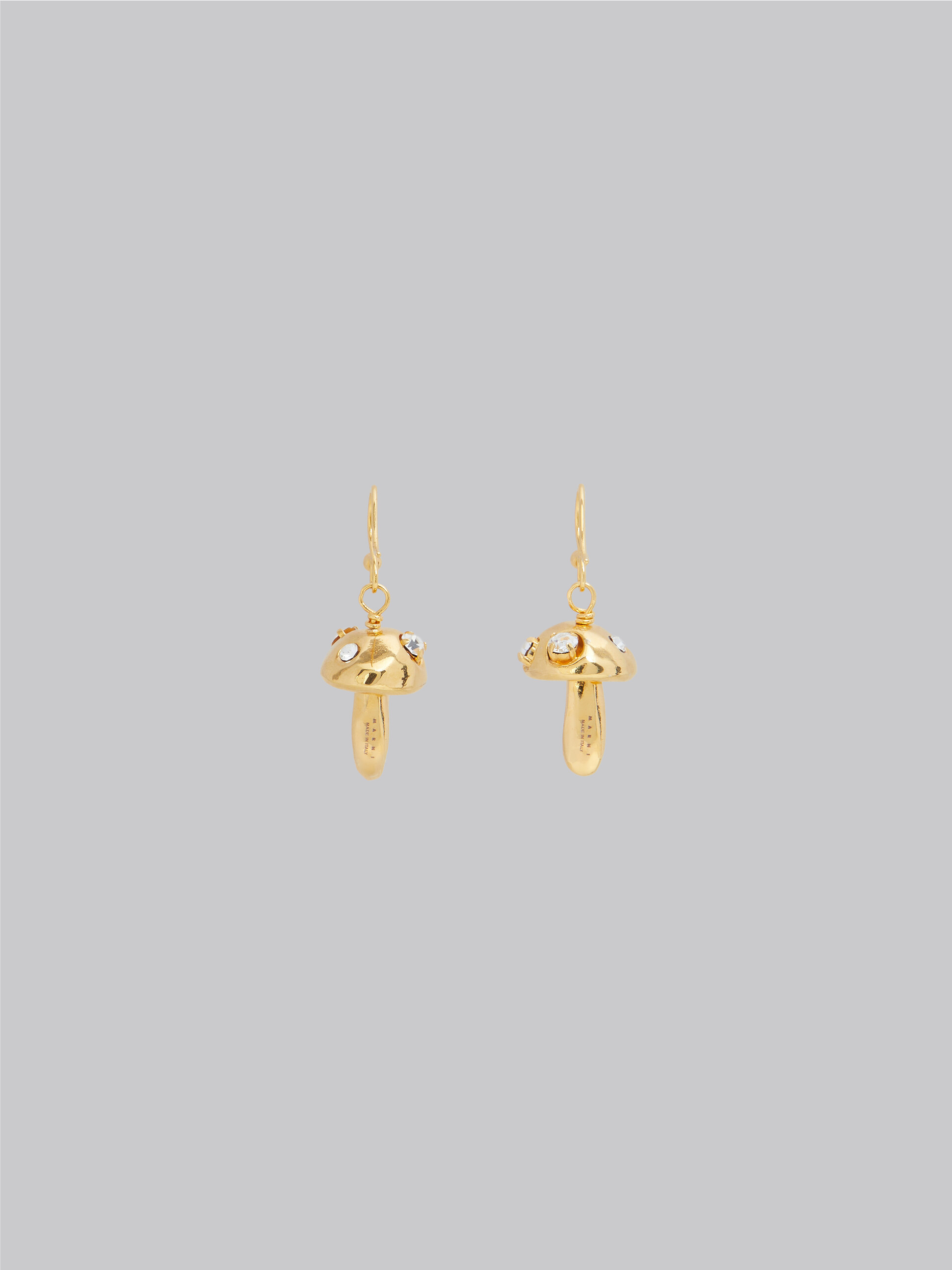 Rhinestone mushroom charm earrings - Earrings - Image 3