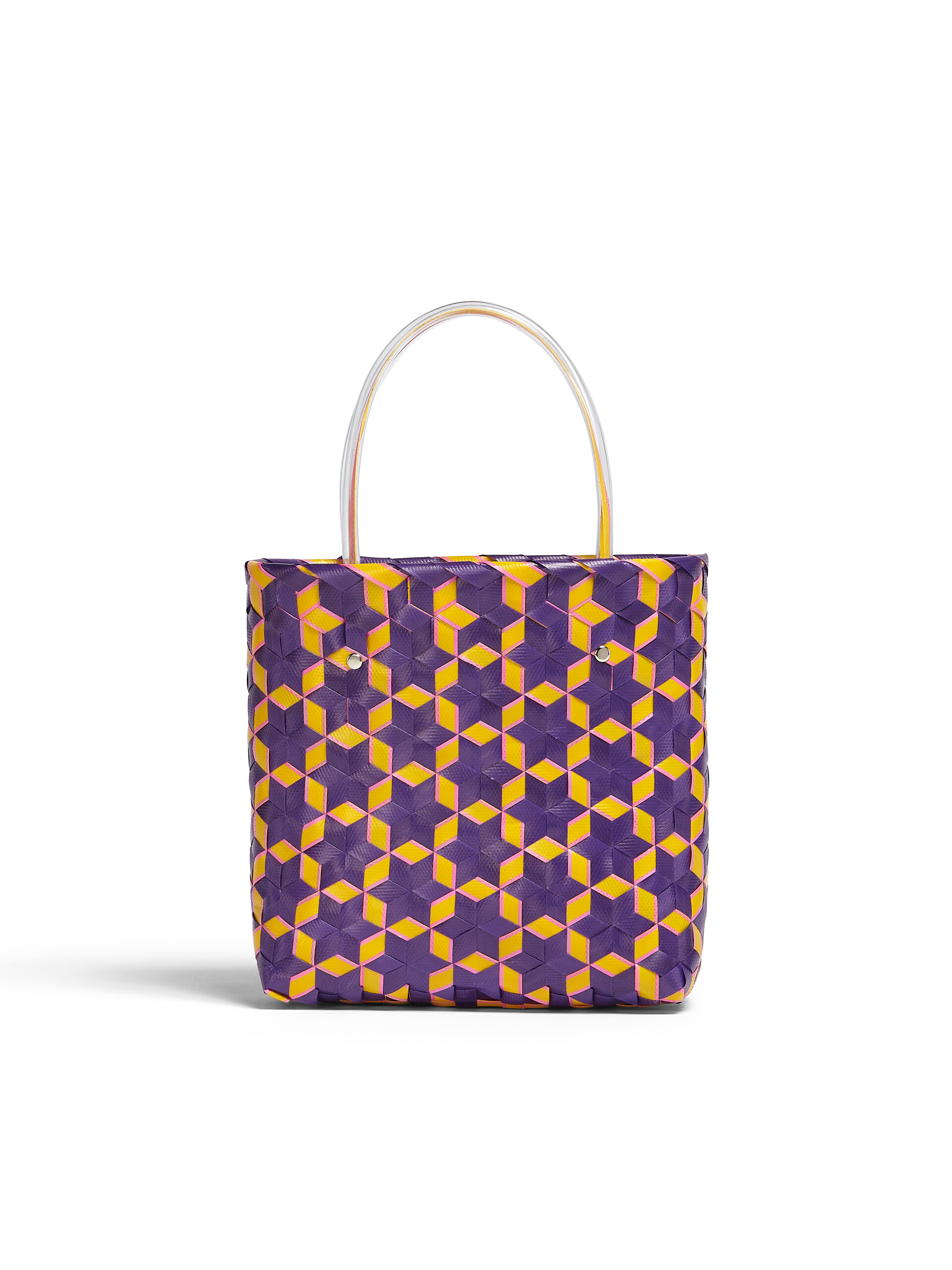 MARNI MARKET bag in purple star woven material - Bags - Image 3