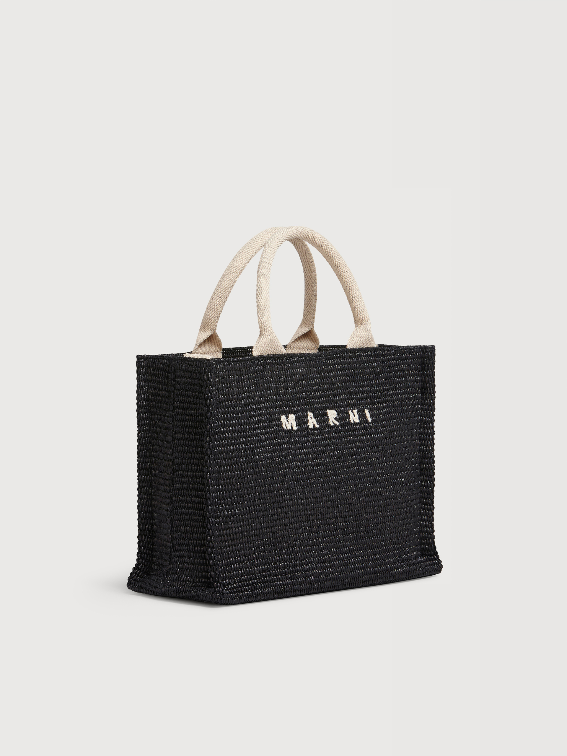 Blue raffia-effect Small Tote Bag - Shopping Bags - Image 5