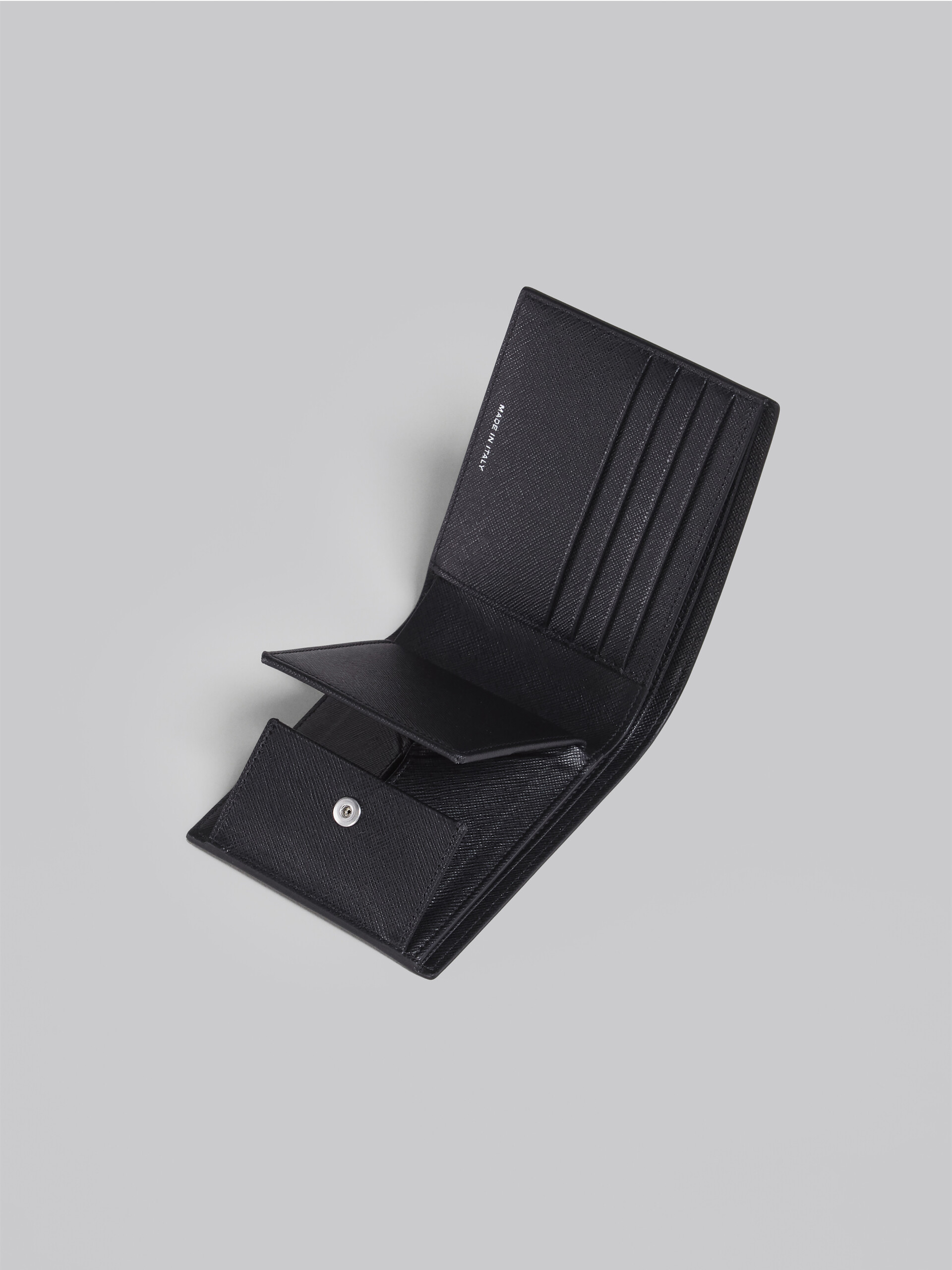 Black saffiano leather bi-fold wallet - Wallets - Image 4