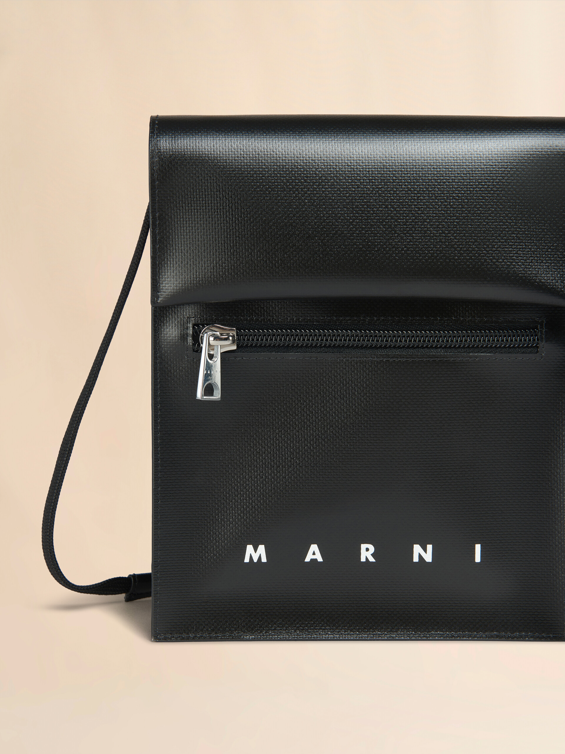 Black pouch with shoelace strap - Shoulder Bags - Image 5