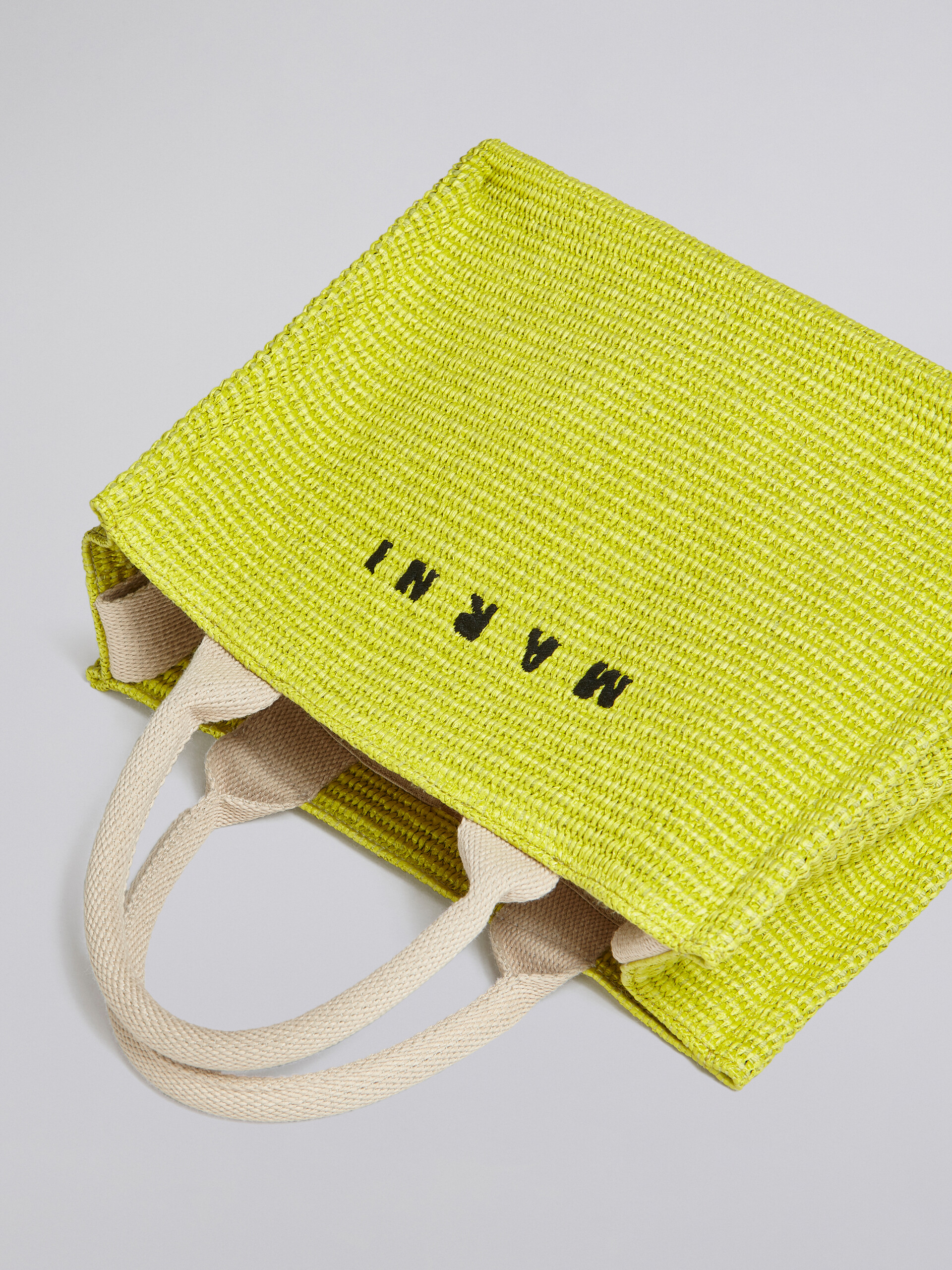 Small yellow raffia tote bag - Shopping Bags - Image 5