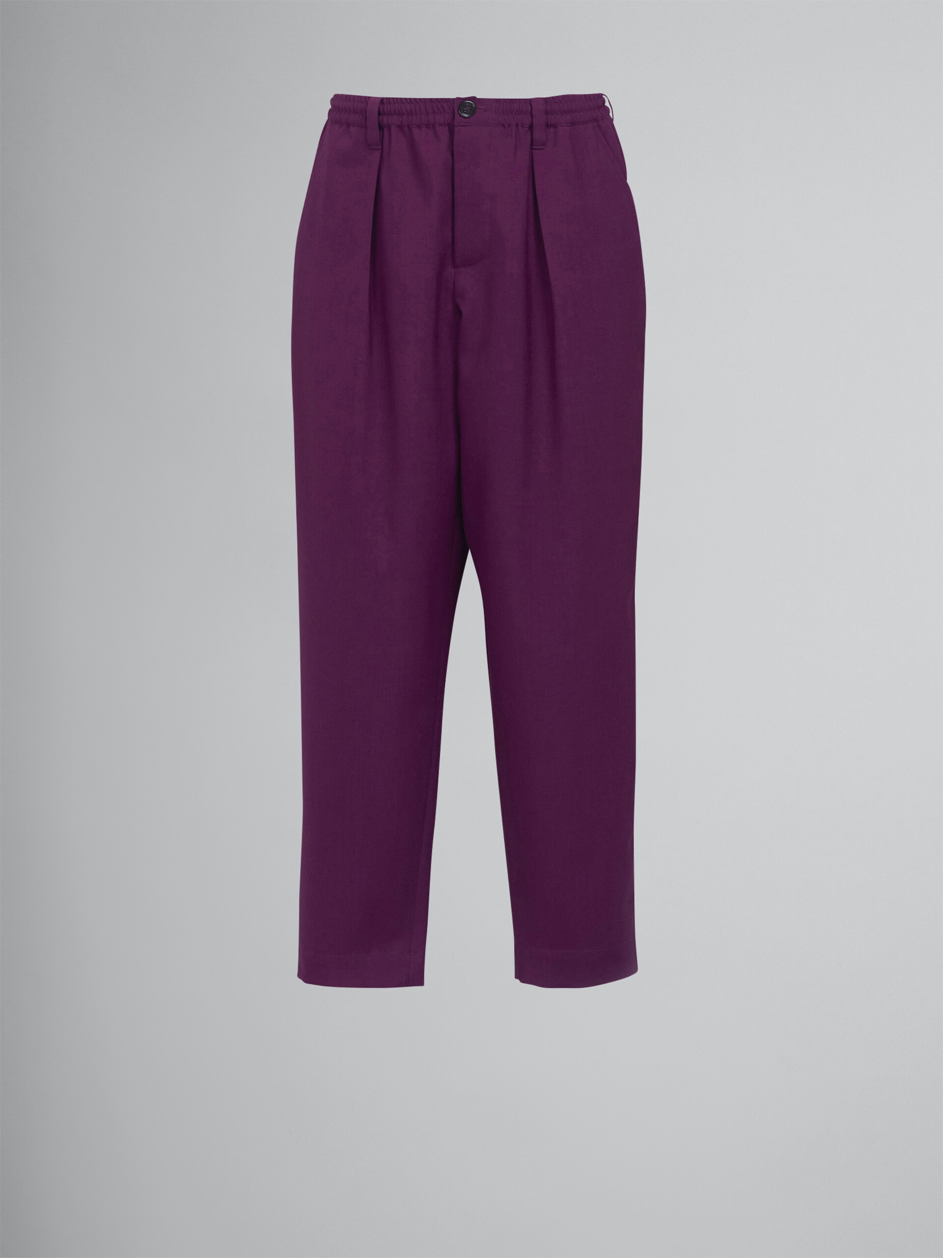 Purple tropical wool pants Marni