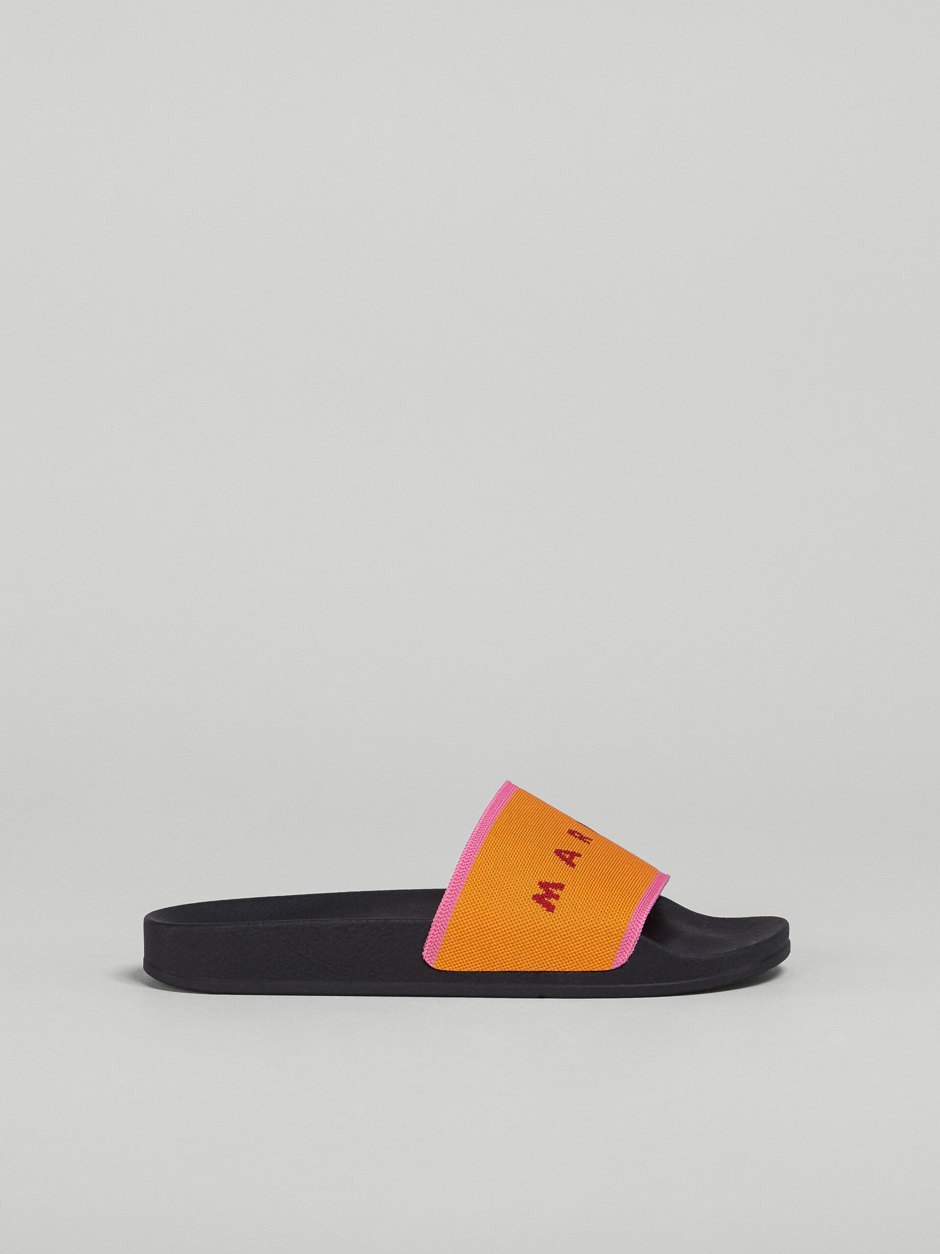 Orange and pink stretch logo jacquard slide - Sandals - Image 1