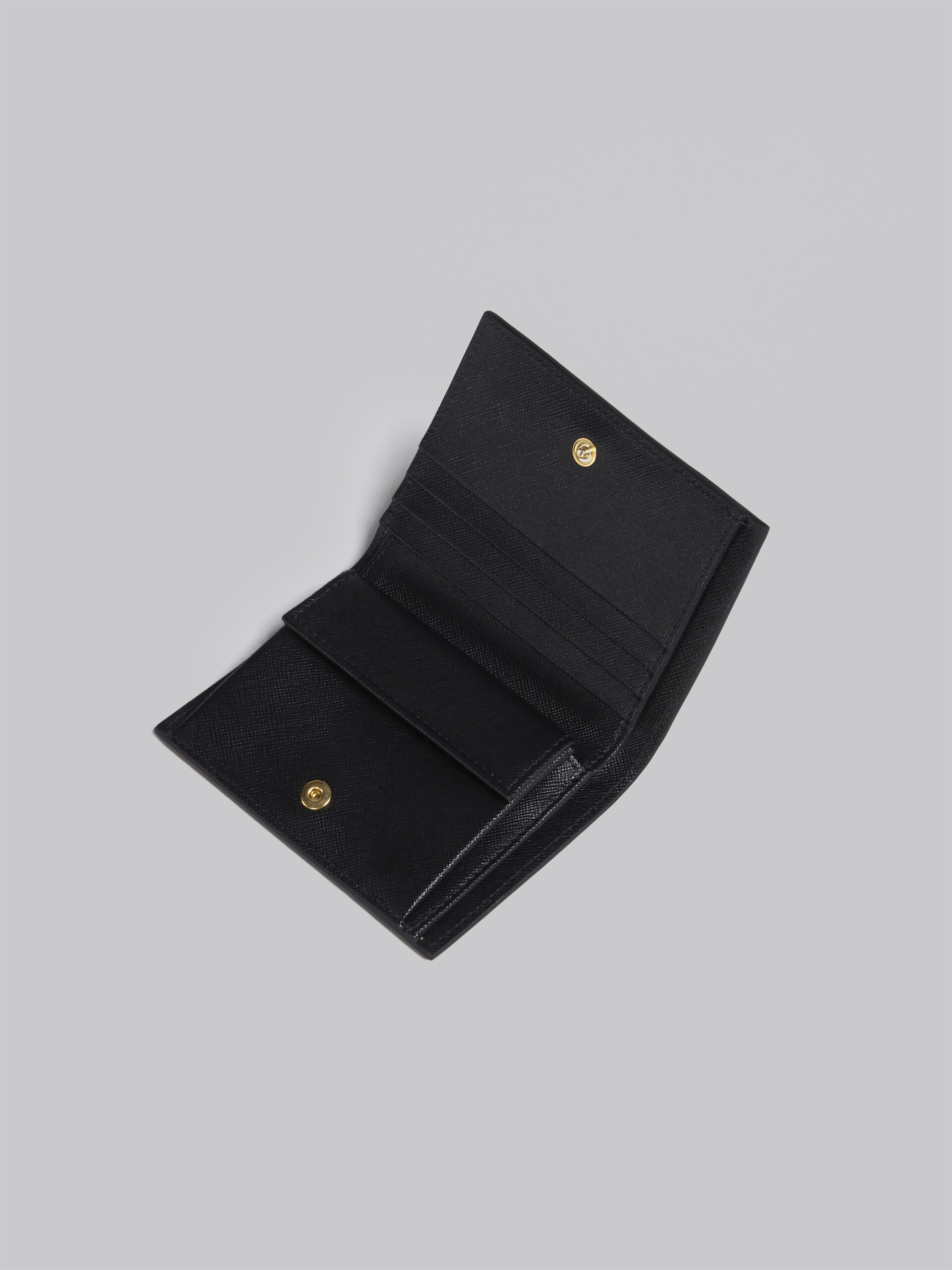 ブラウン ライラック ブラック サフィアーノレザー製 二つ折りウォレット - 財布 - Image 4