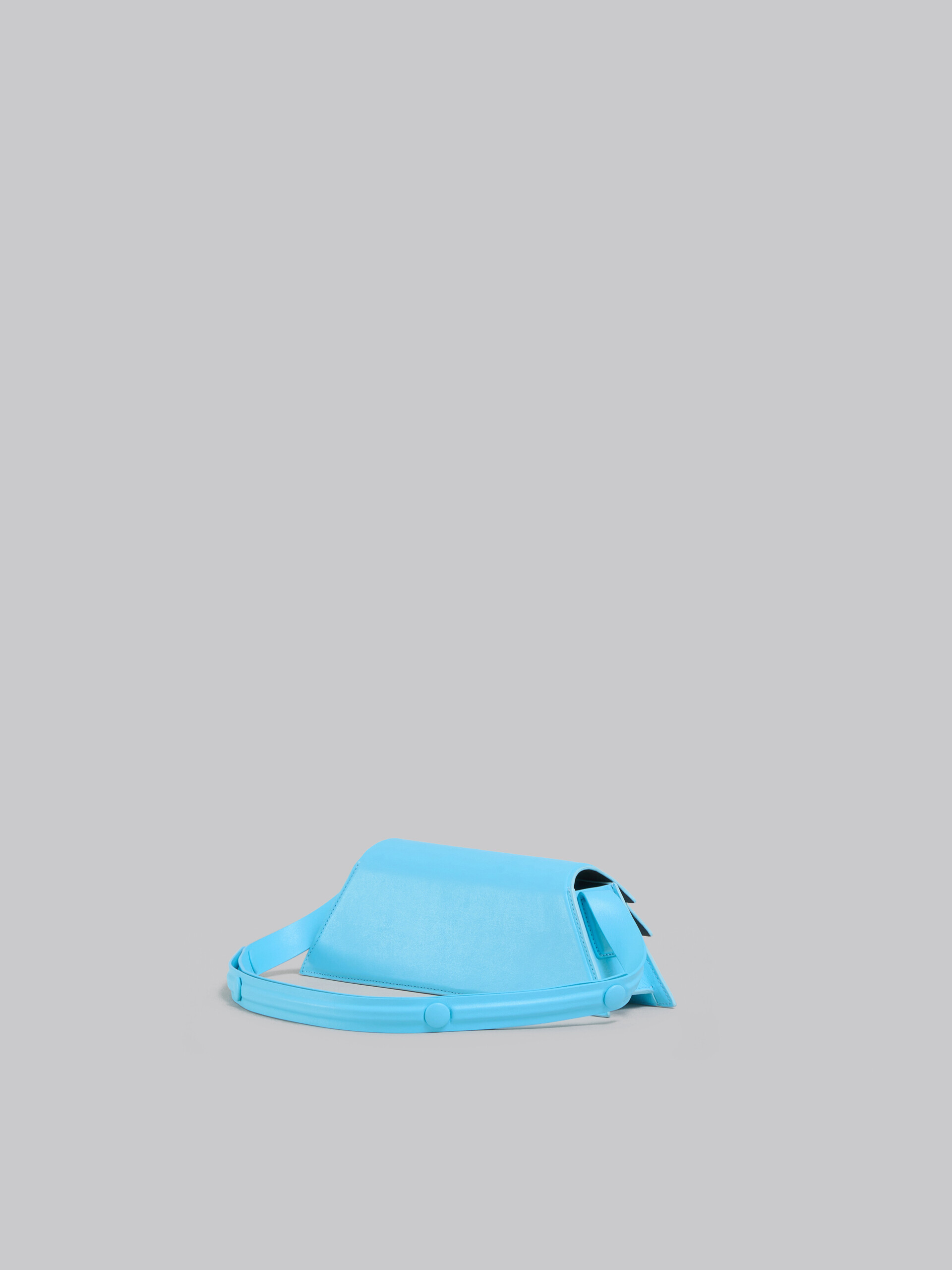 Mini Trunkoise bag in smooth light blue leather - Shoulder Bag - Image 3