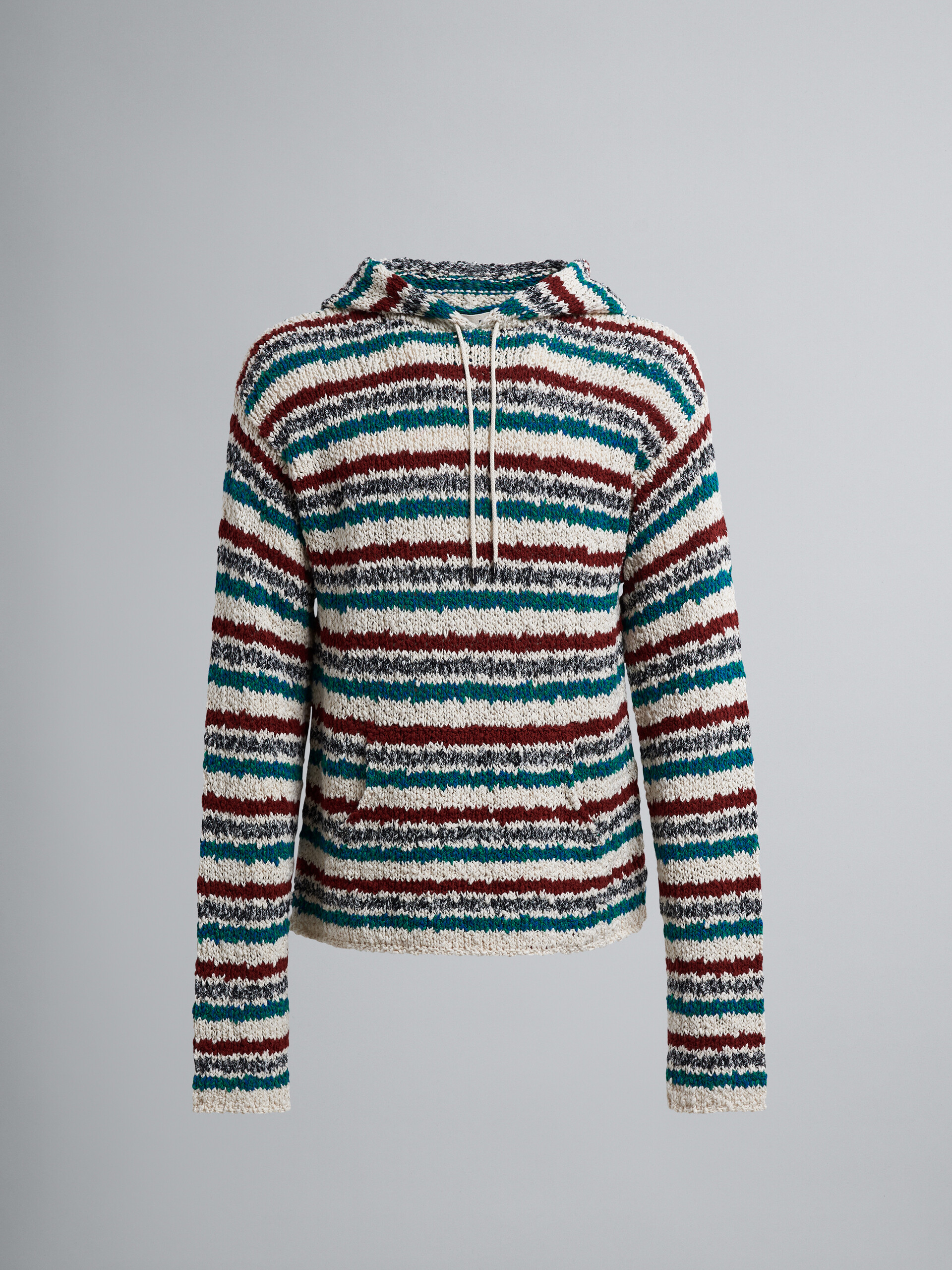 Striped twisted cotton sweater - Pullovers - Image 1