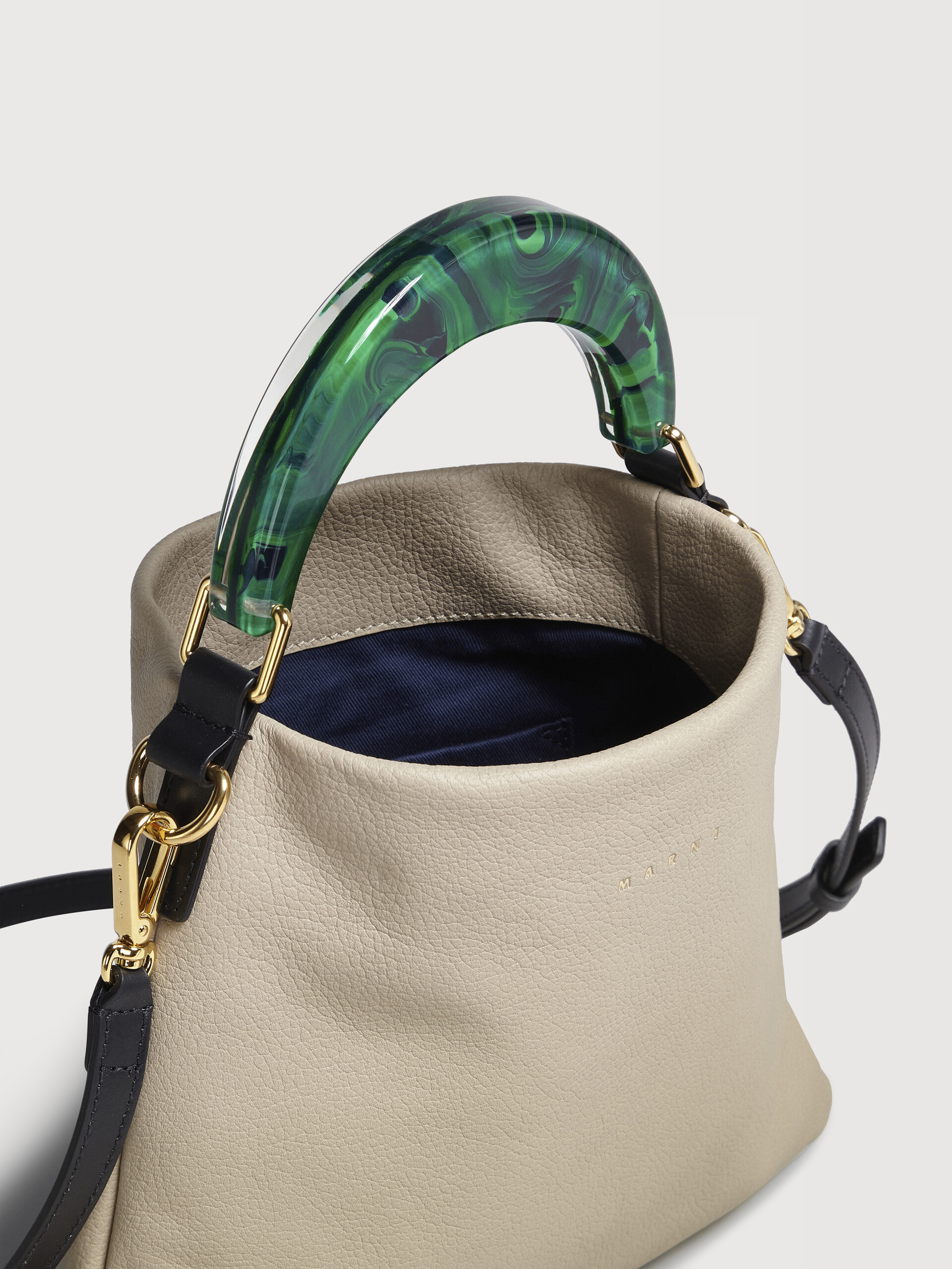 Venice Small Bag in black leather - Shoulder Bags - Image 3