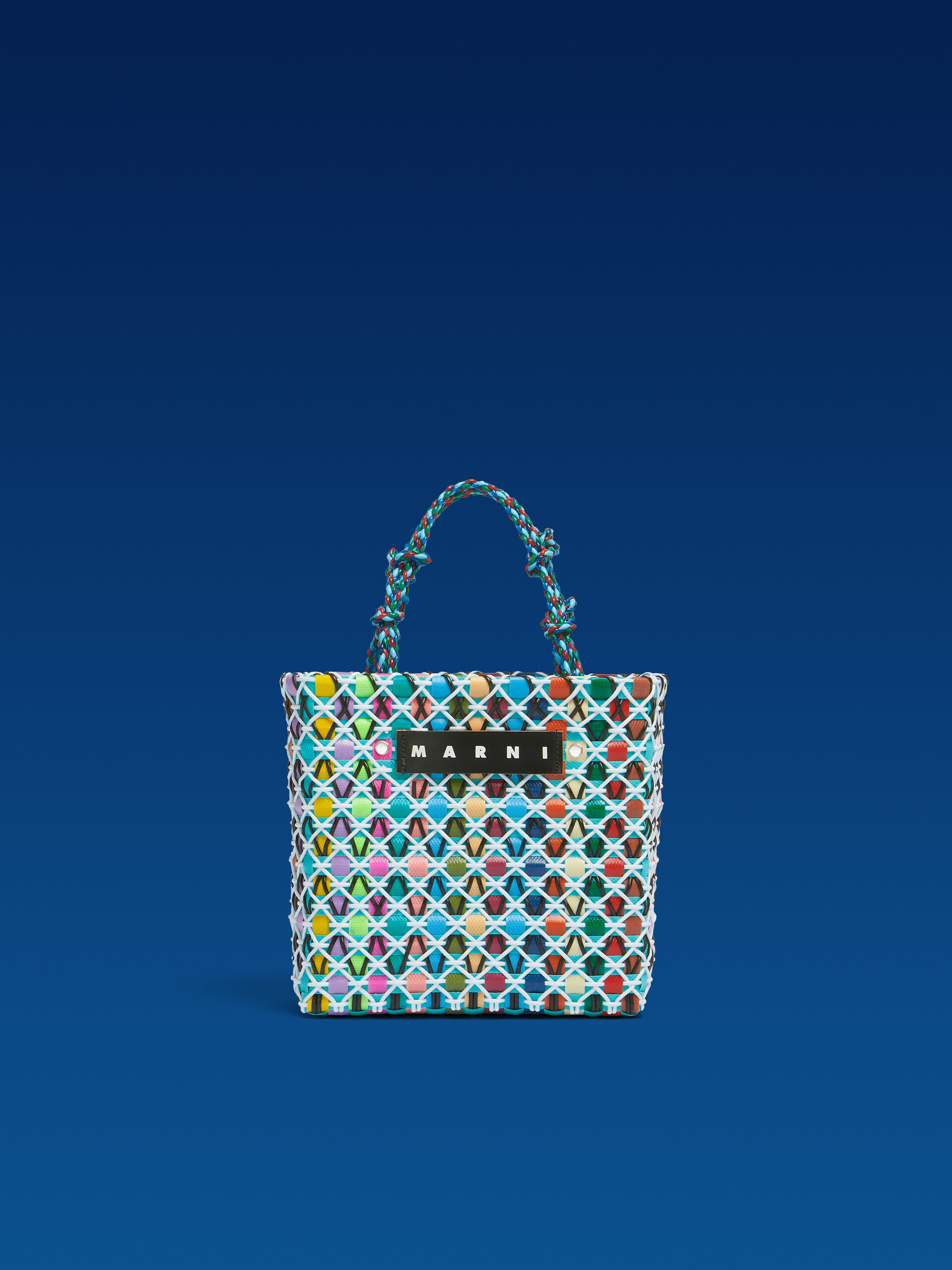 Blue MARNI MARKET CAKE BASKET bag - Shopping Bags - Image 1