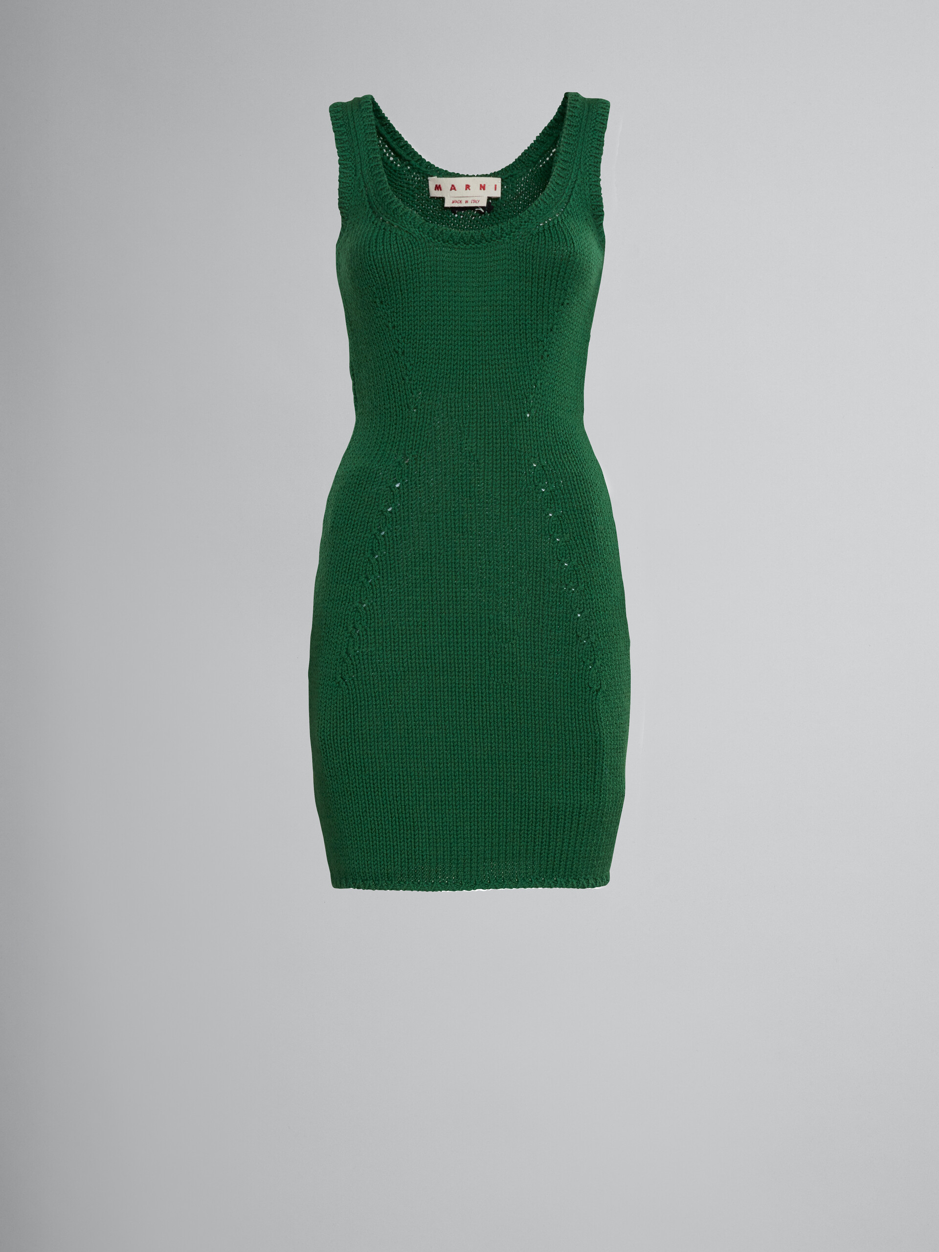 Sheath dress in green wool - Dresses - Image 1