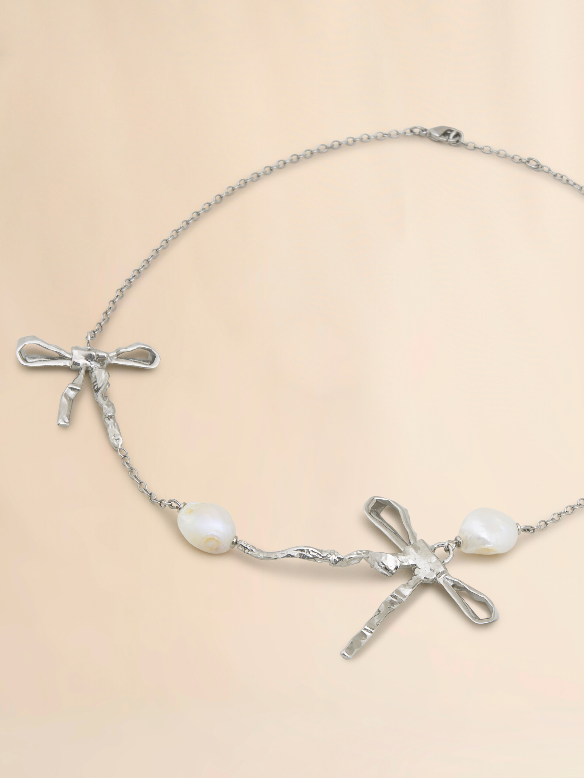 Silver Bow necklace - Necklaces - Image 2