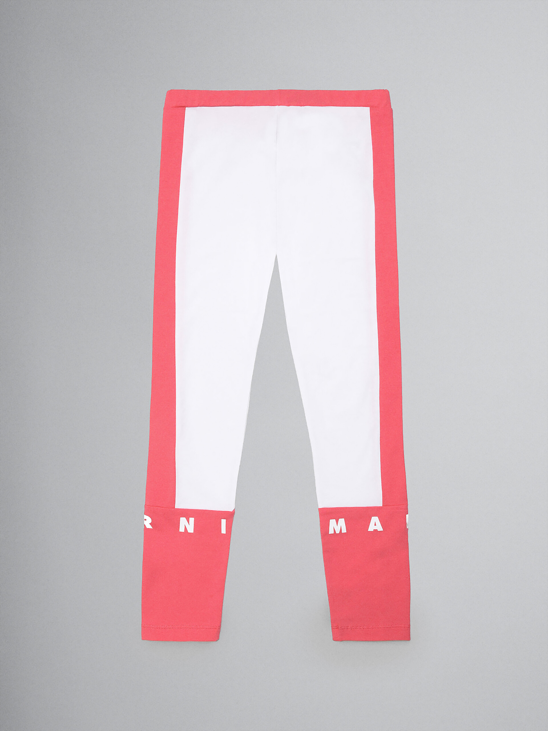 Fuchsia jersey leggings with logo - Pants - Image 2