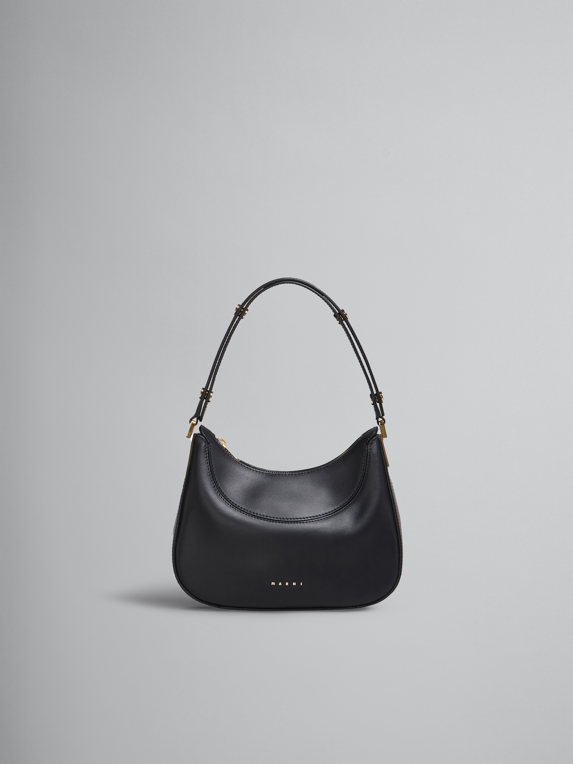 Milano mini bag in black leather - Handbags - Image 1