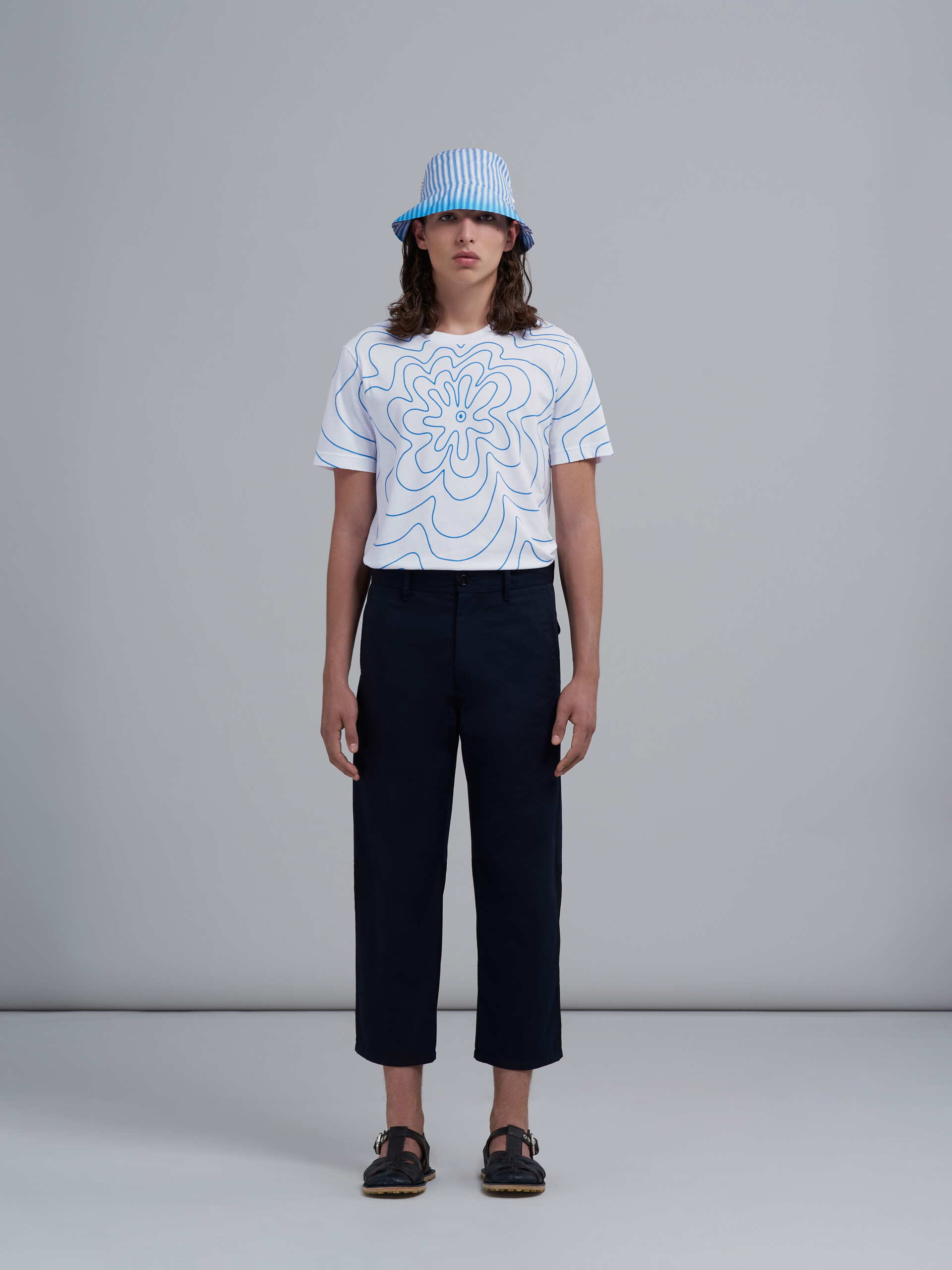 cotton twill cropped trousers | Marni