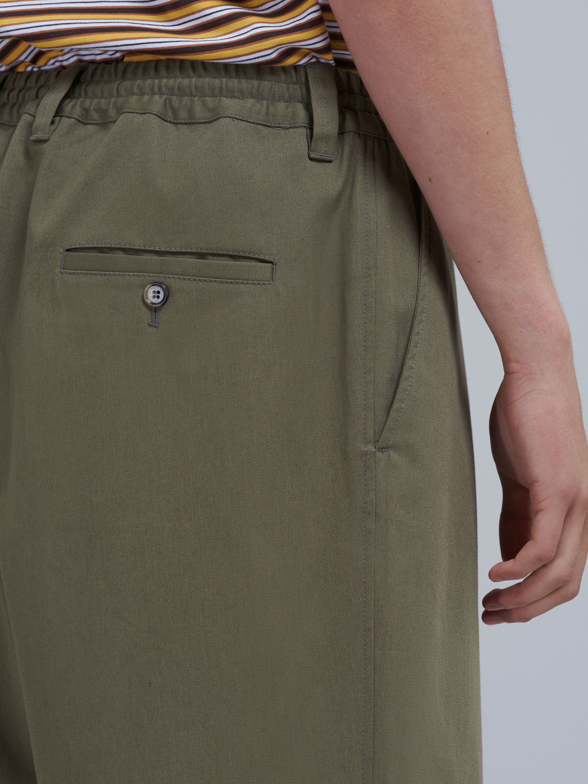 Gabardine cotton cropped trousers | Marni
