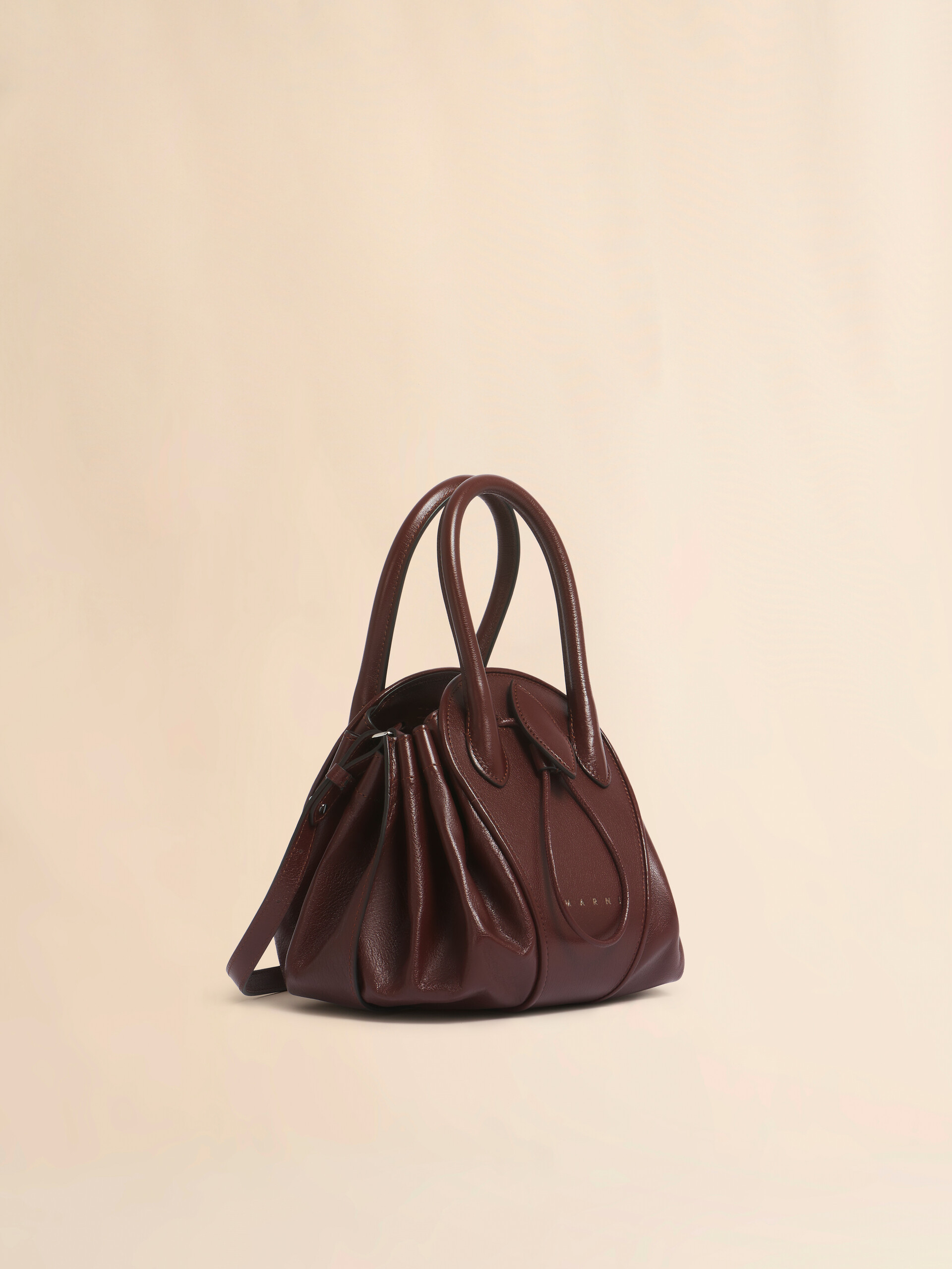 Black leather Tulipea small handbag - Shoulder Bags - Image 6