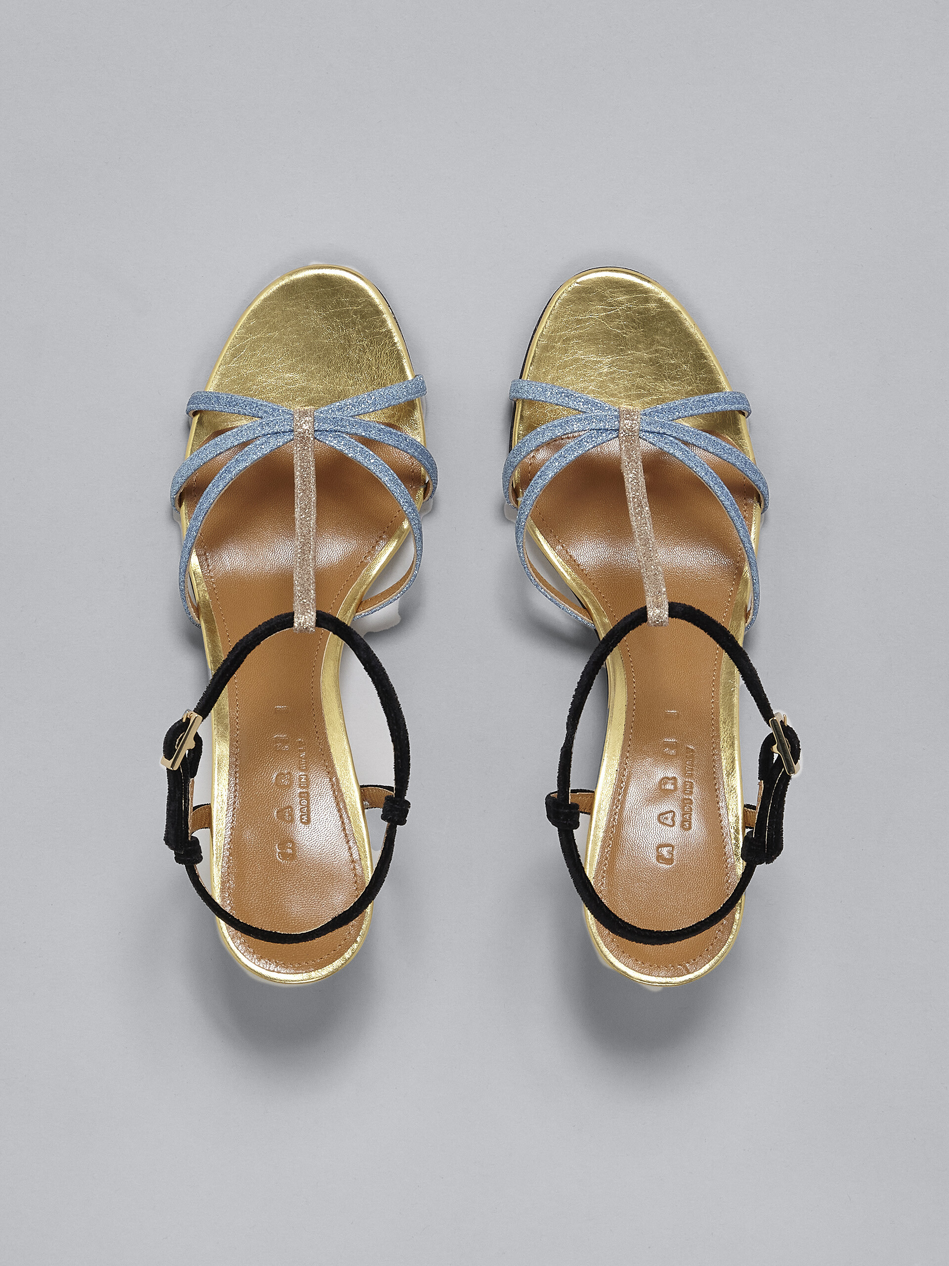 Glitter fabric and velvet sandal - Sandals - Image 4