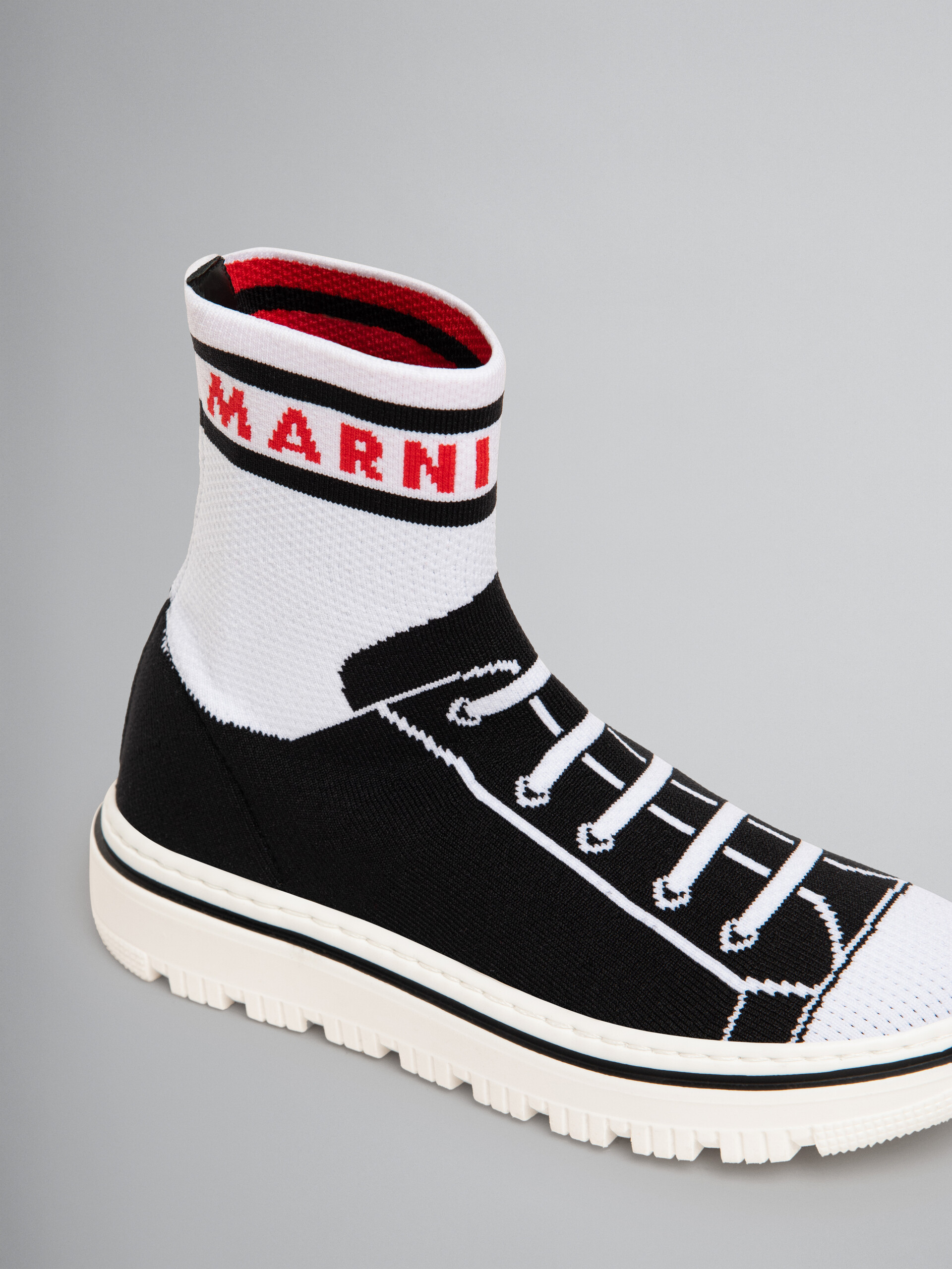 Trompe l'œil jacquard high-top sneaker - Other accessories - Image 4
