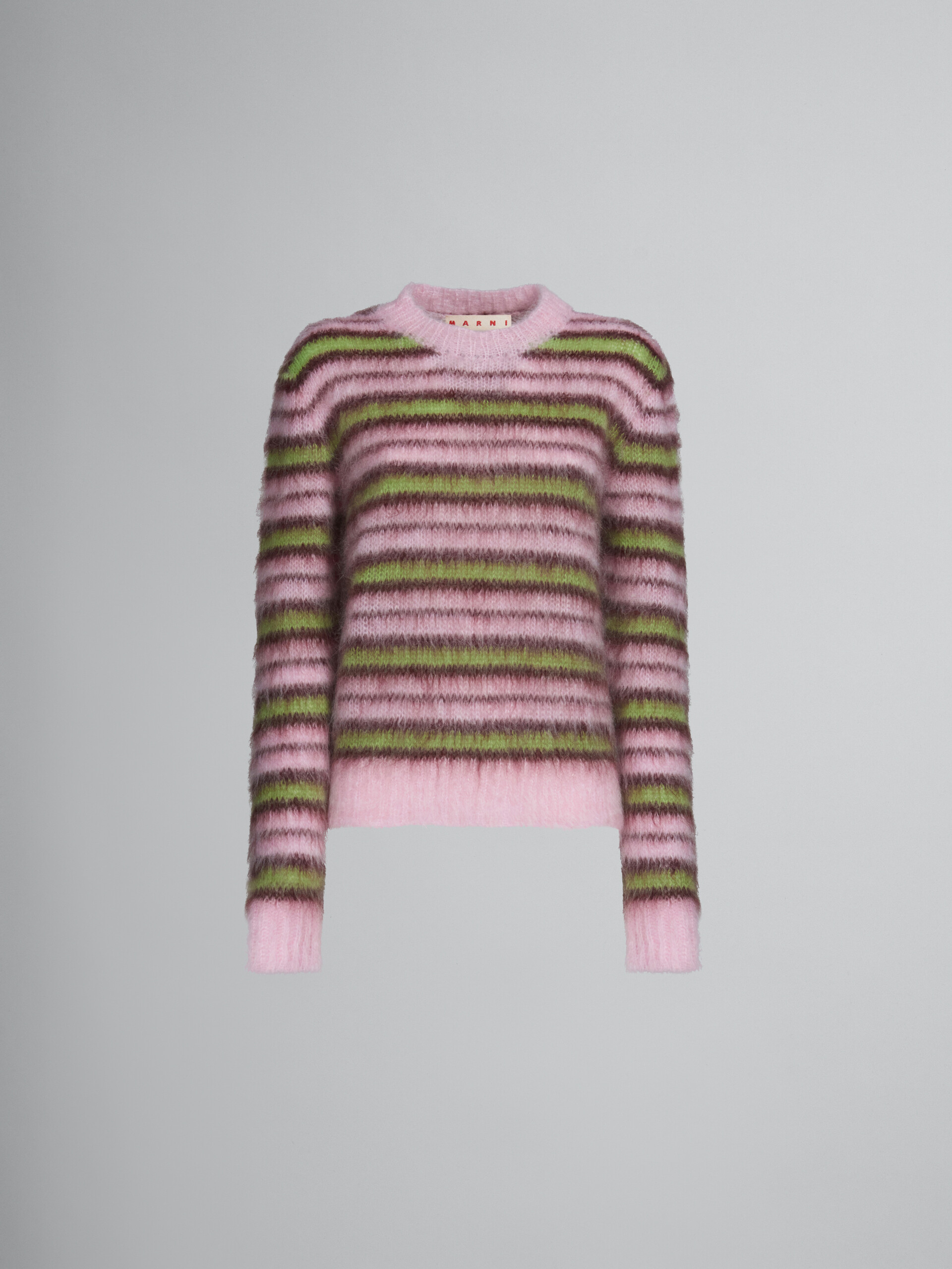 Stripes mohair and wool sweater - Pullovers - Image 1
