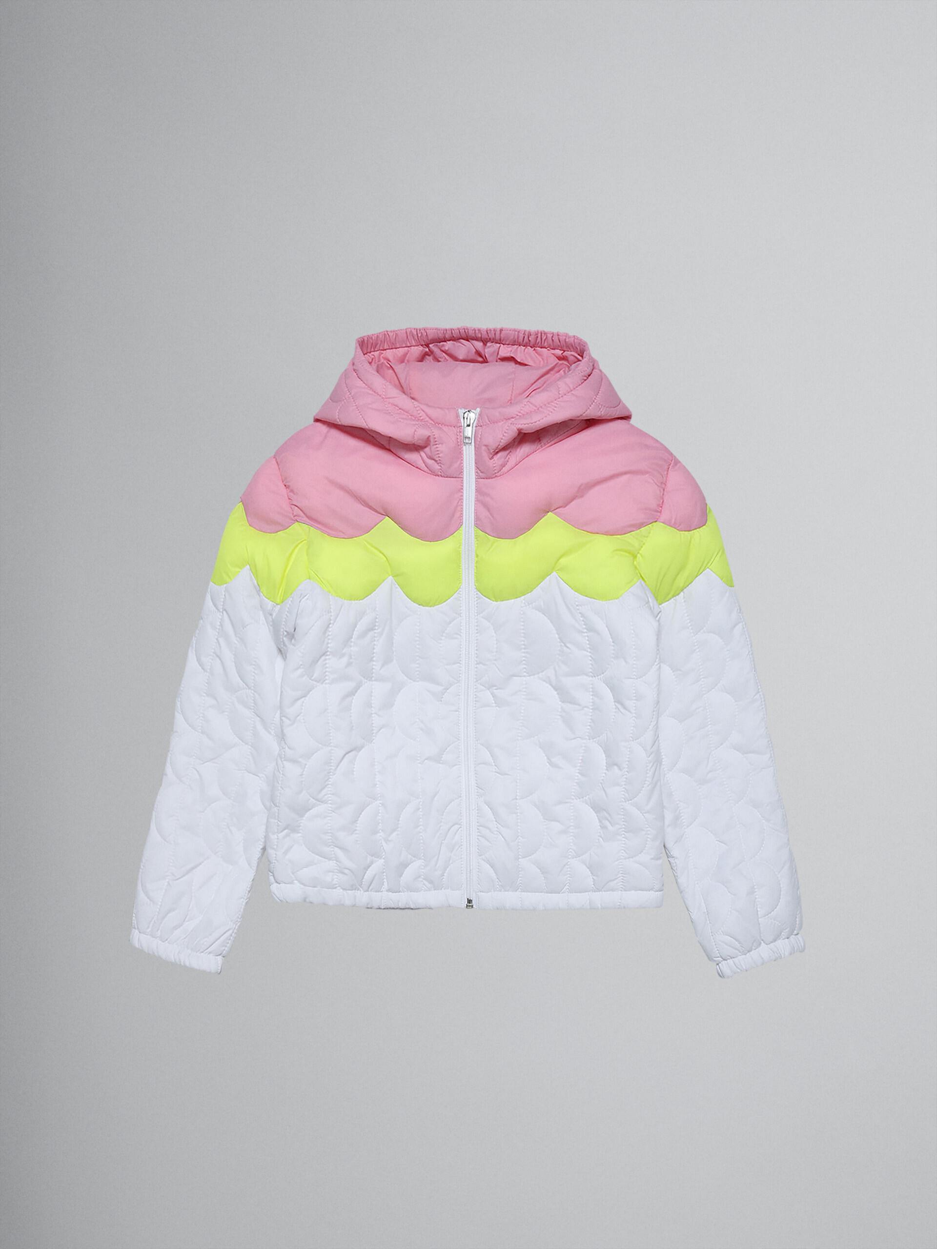 Dreifarbige, leicht gepolsterte Windjacke aus Nylon - Jacken - Image 1