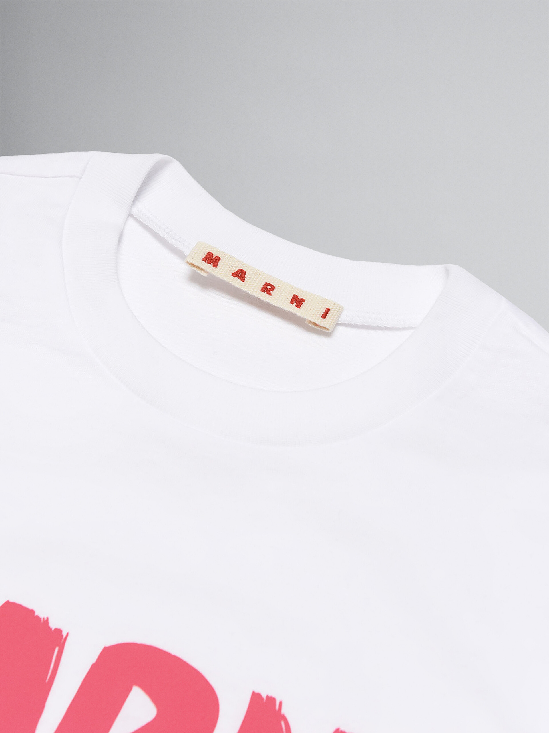 Fuchsiafarbenes Jersey-T-Shirt mit Brush-Logo - T-shirts - Image 4