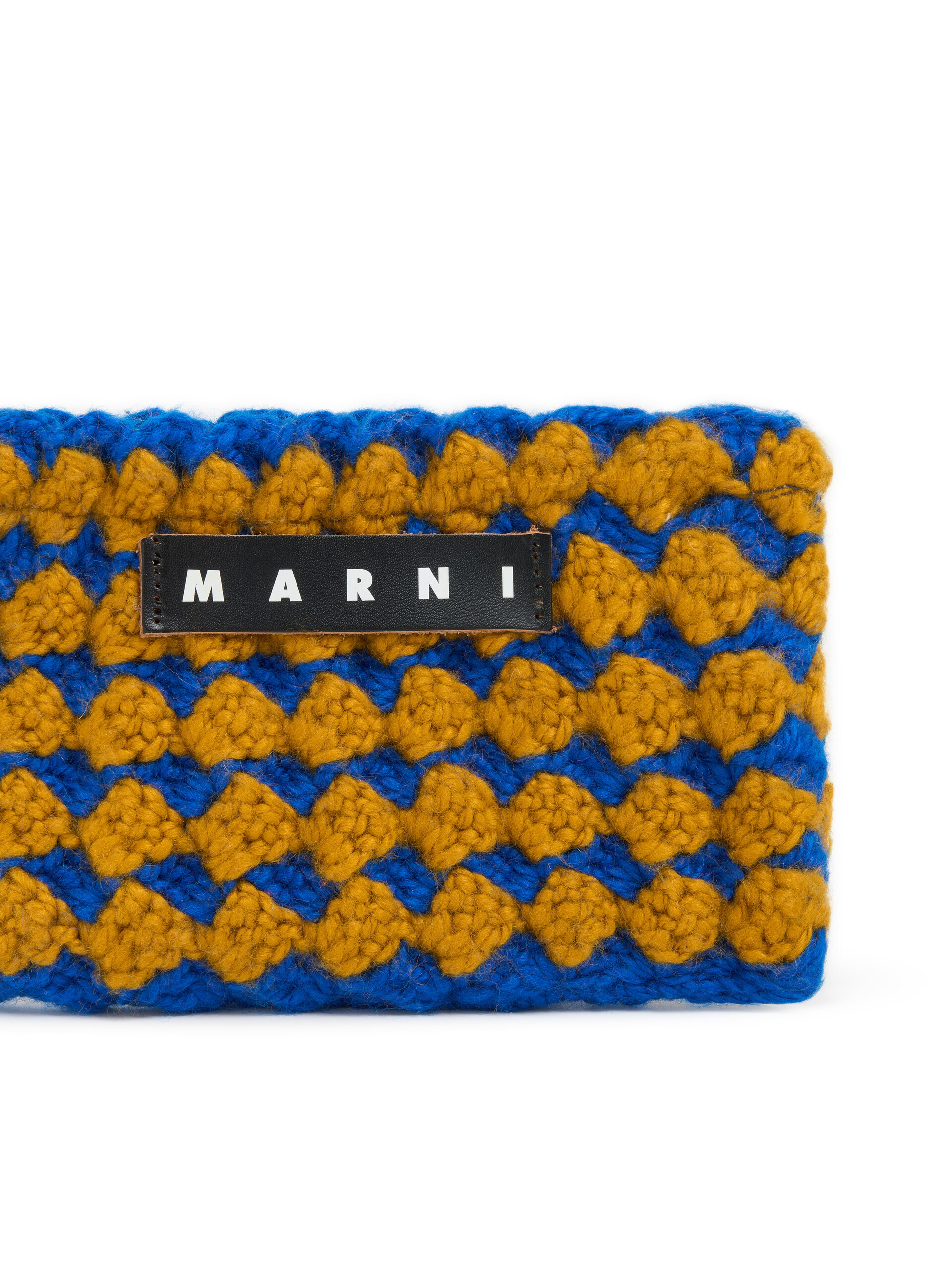 Pochette Marni Market Chessboard  Media In Crochet Nero - Accessori - Image 3