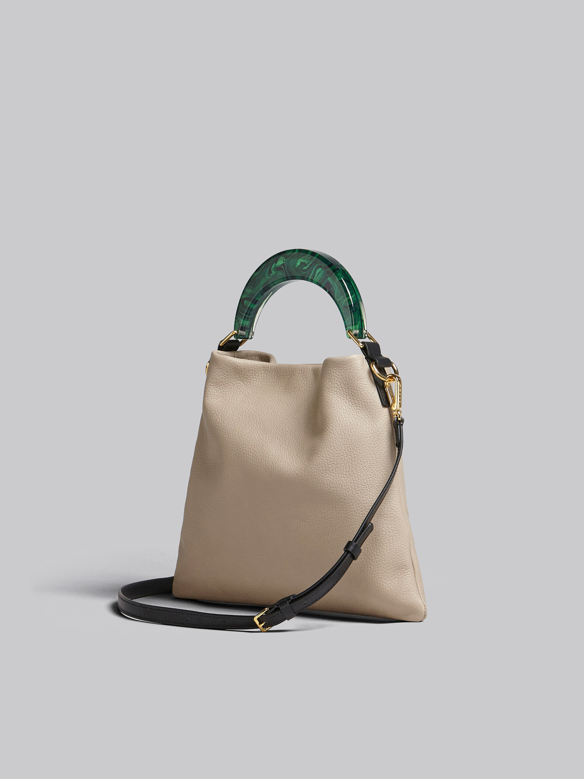 Venice Small Bag in beige leather - Shoulder Bags - Image 3