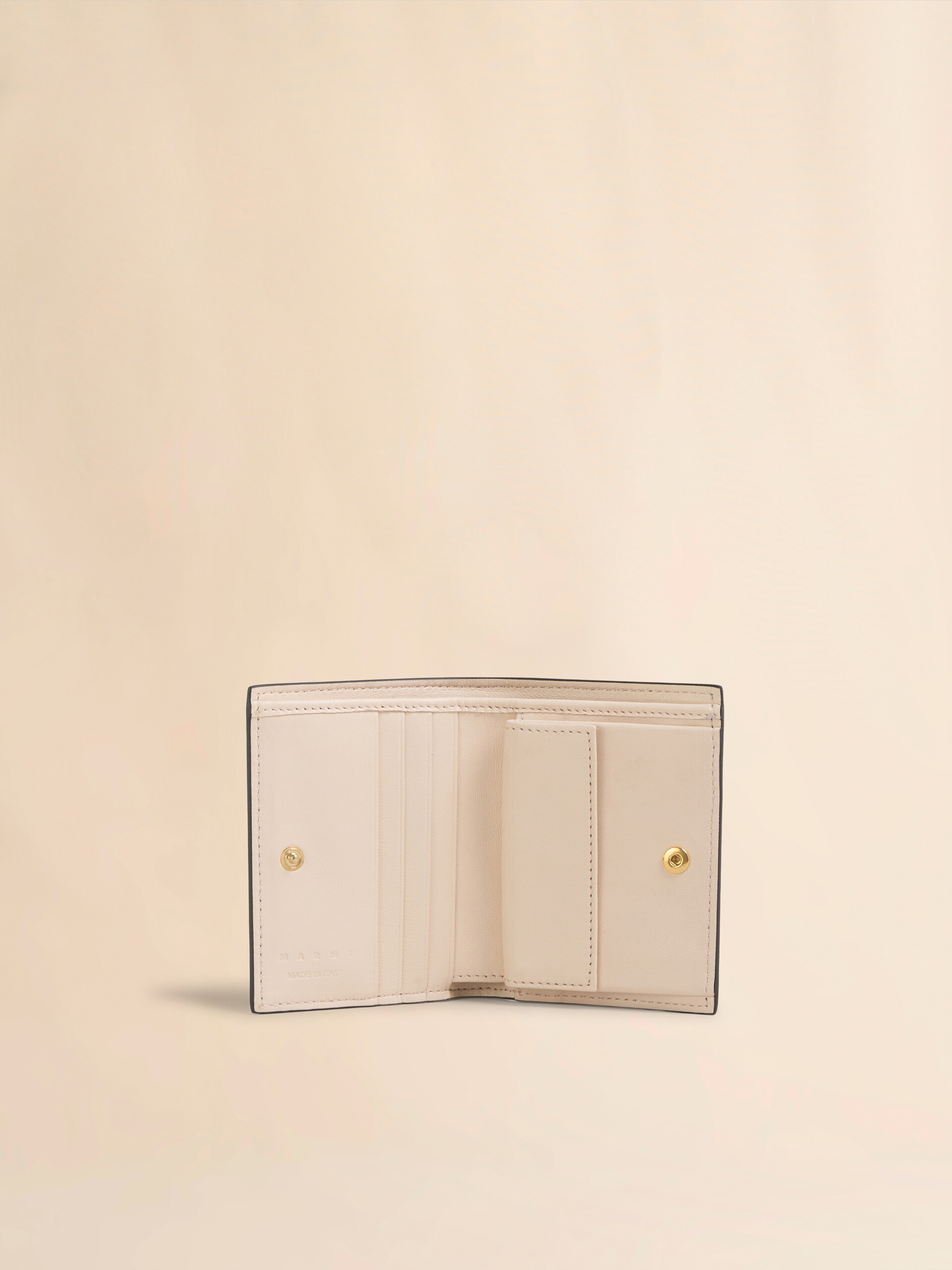 Sky blue bi-fold wallet with Marni Symbol embroidery - Wallets - Image 2