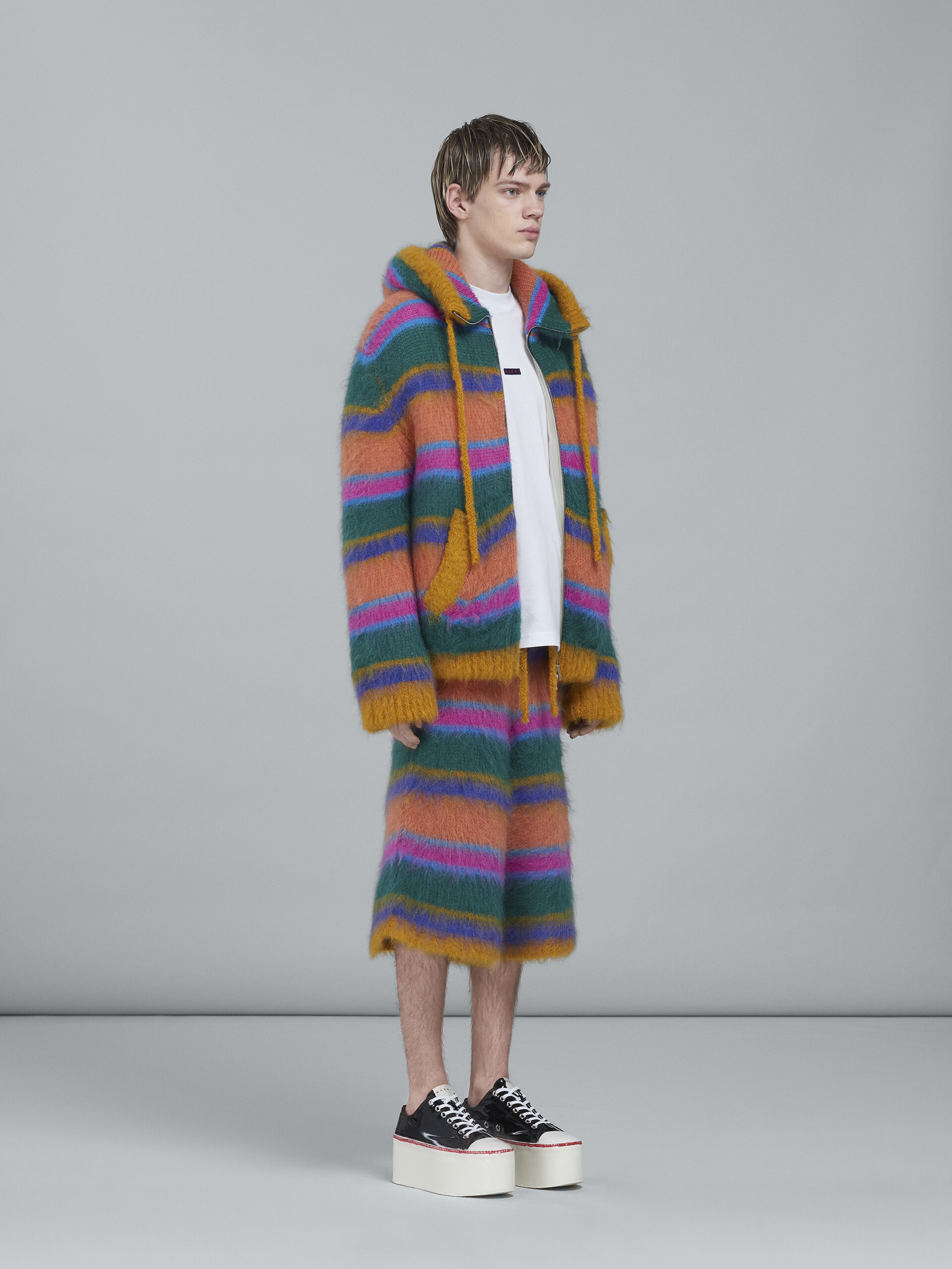 Striped mohair and wool hooded cardigan - Pullovers - Image 6