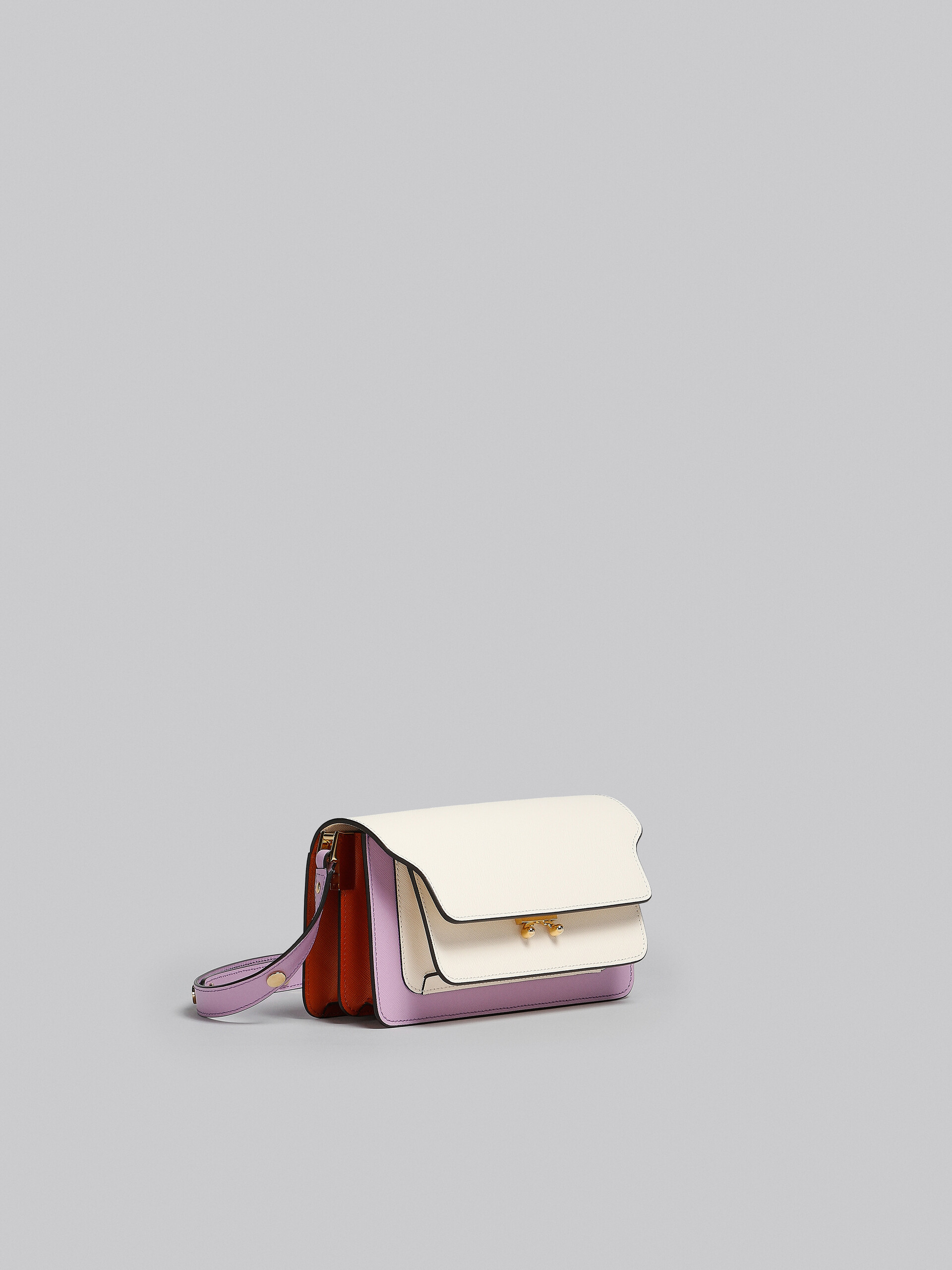 Lilac Saffiano leather EW Trunk bag - Shoulder Bags - Image 6
