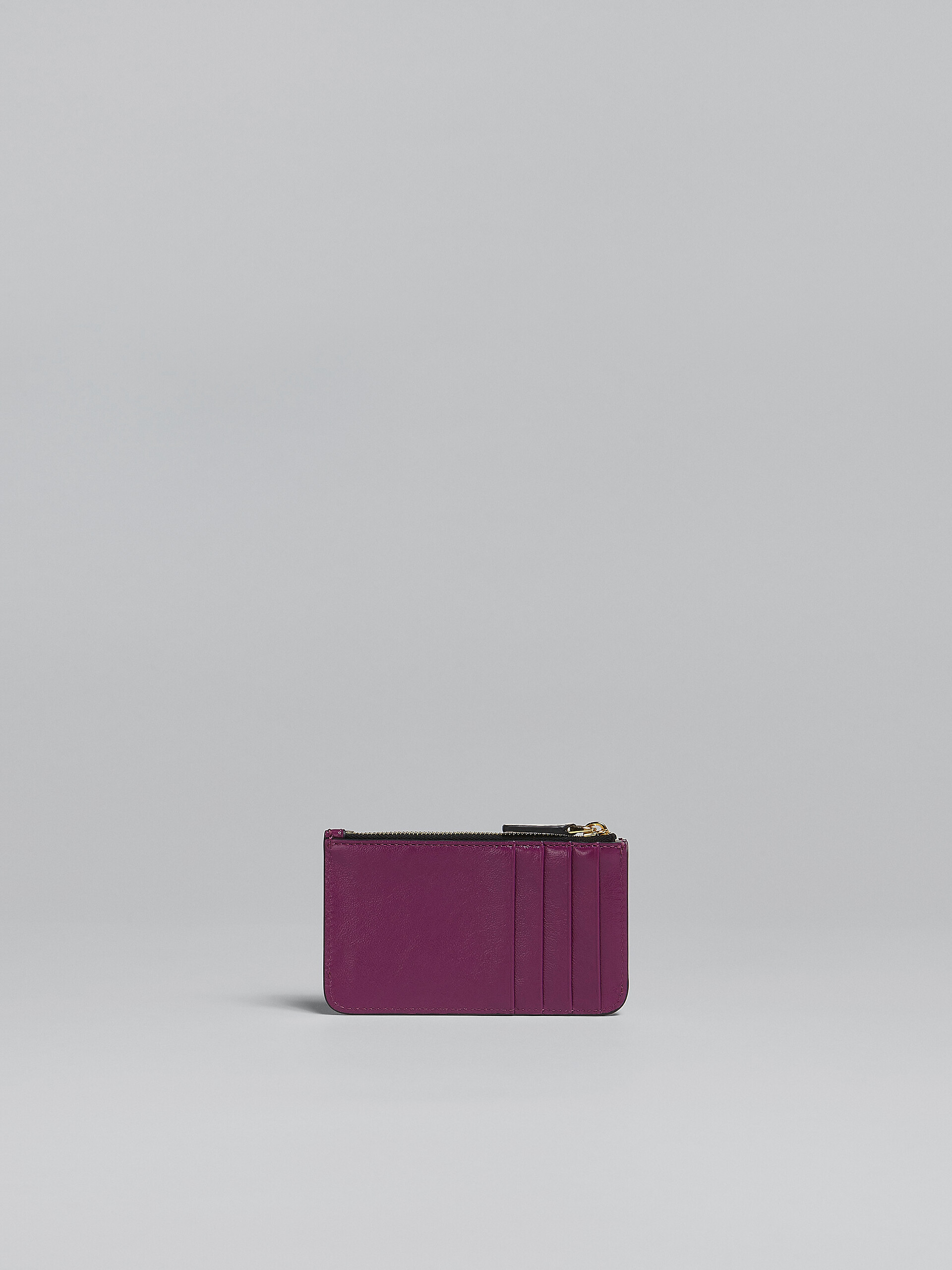 Purple and white leather card case - Wallets - Image 3
