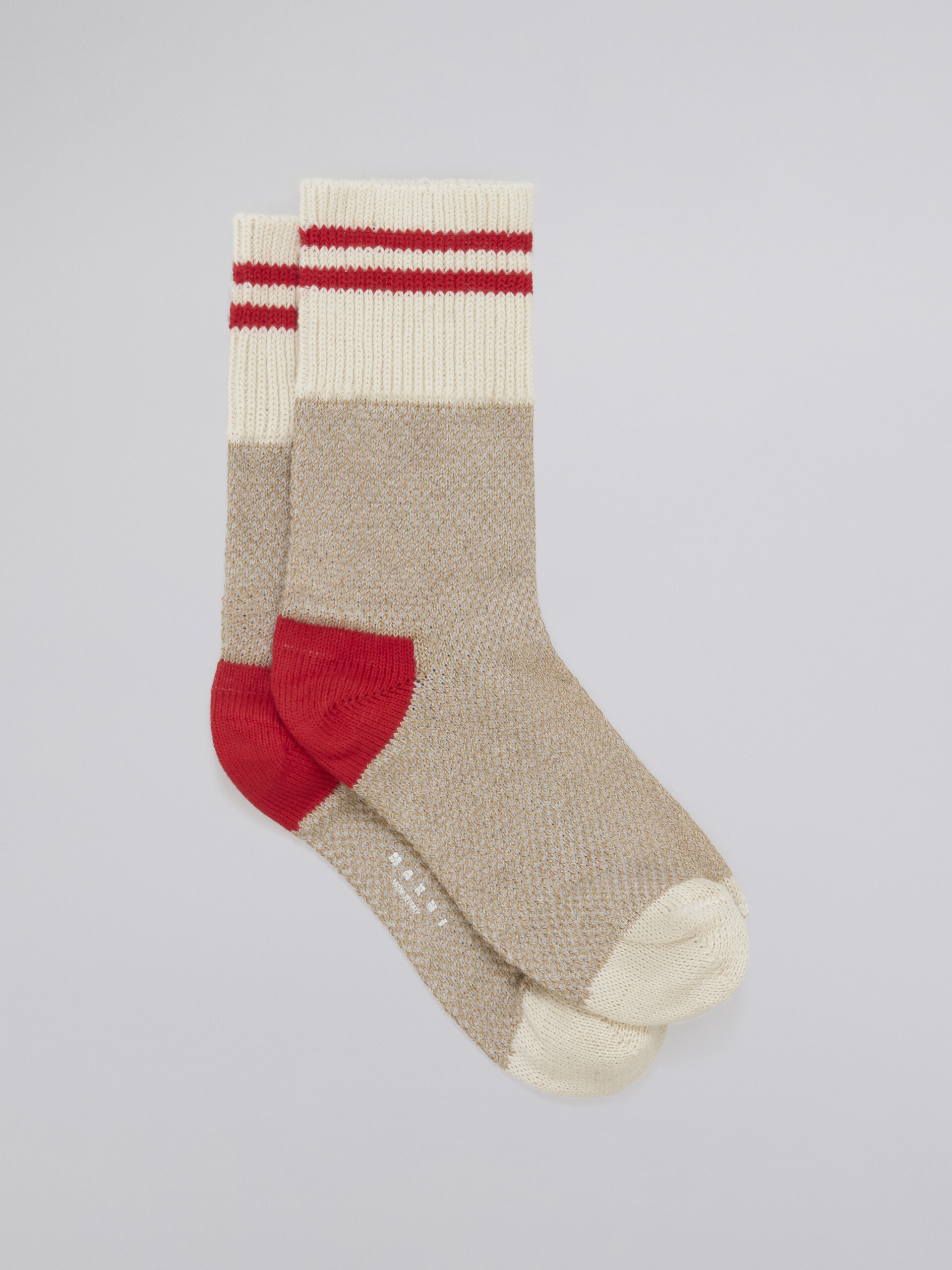 Natural mouliné cotton sock - Socks - Image 1