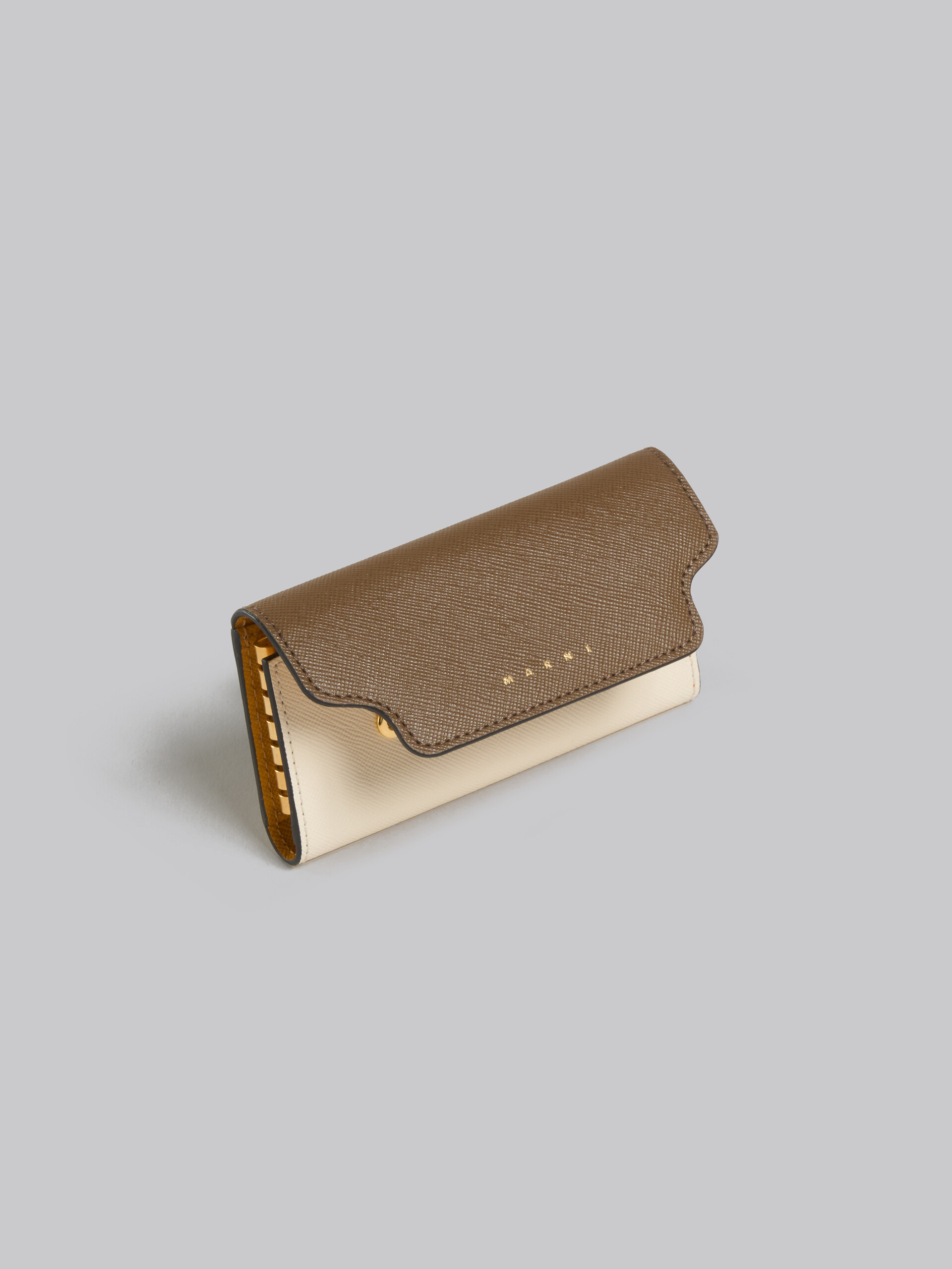 Colour block saffiano leather keyring - Key Rings - Image 4