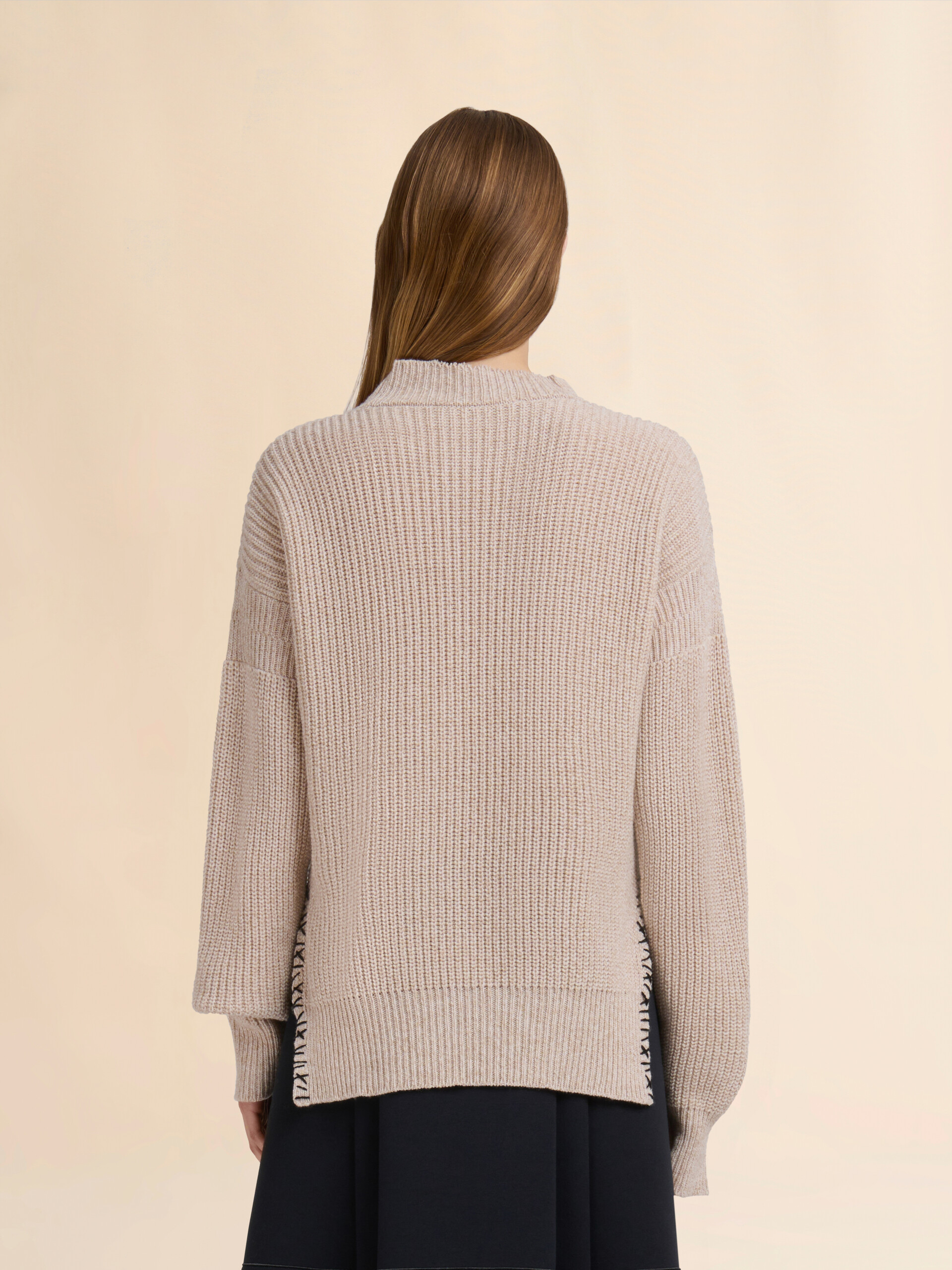 Oat mouliné wool jumper with Marni Mending - Pullovers - Image 3