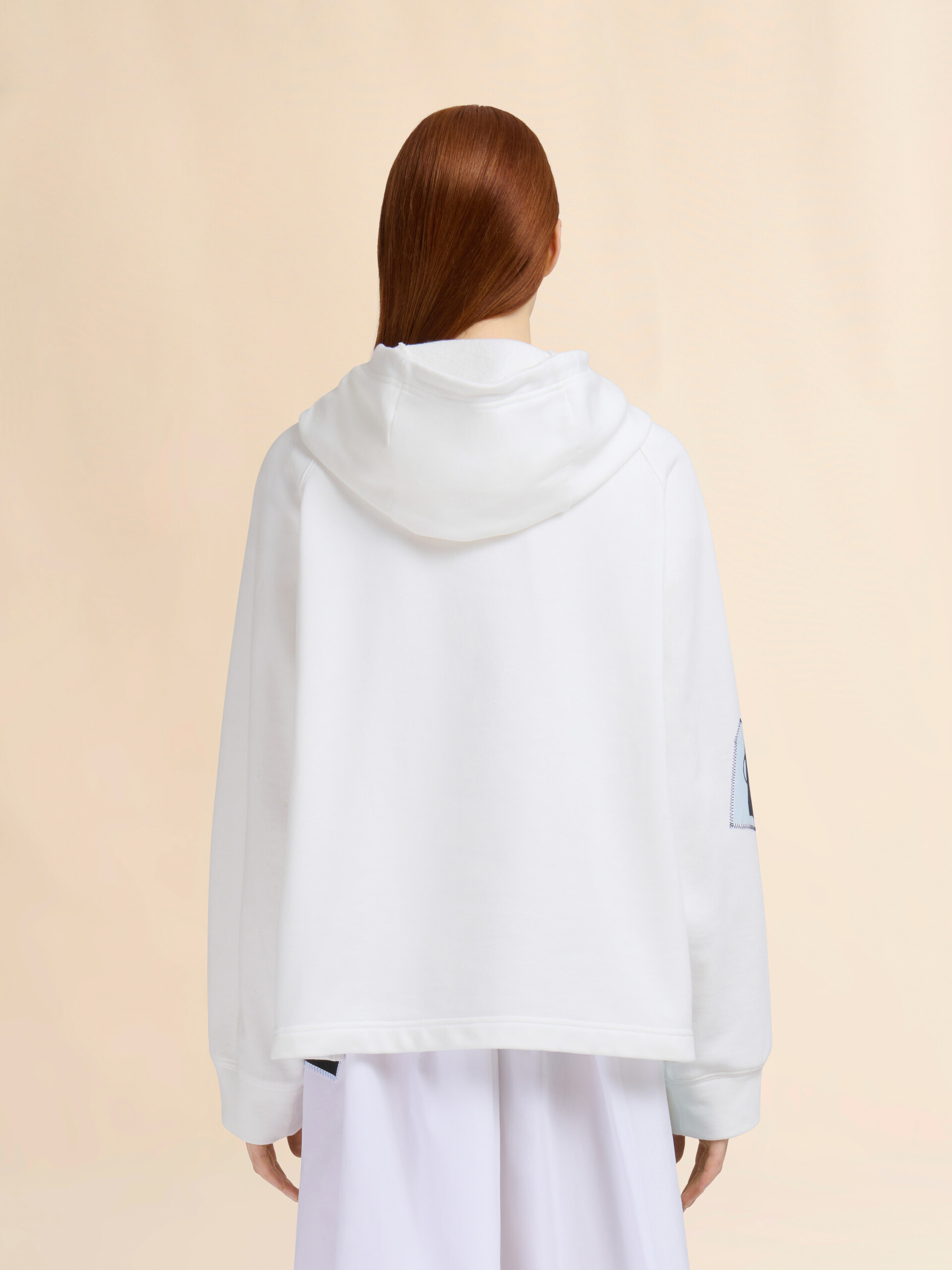 Cream cotton hoodie - Sweaters - Image 3