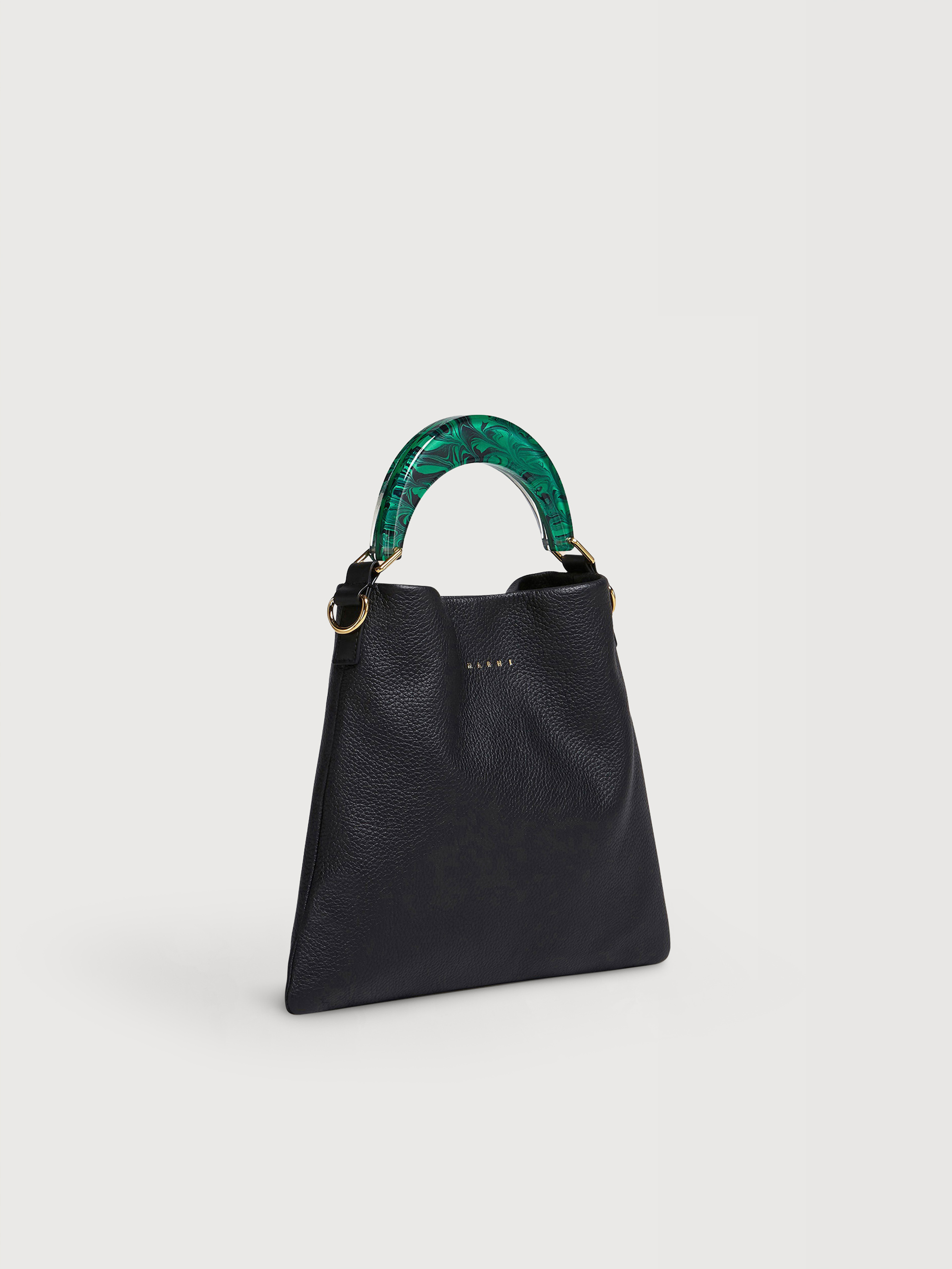 ブラック レザー製Veniceスモールバッグ - ショルダーバッグ - Image 5