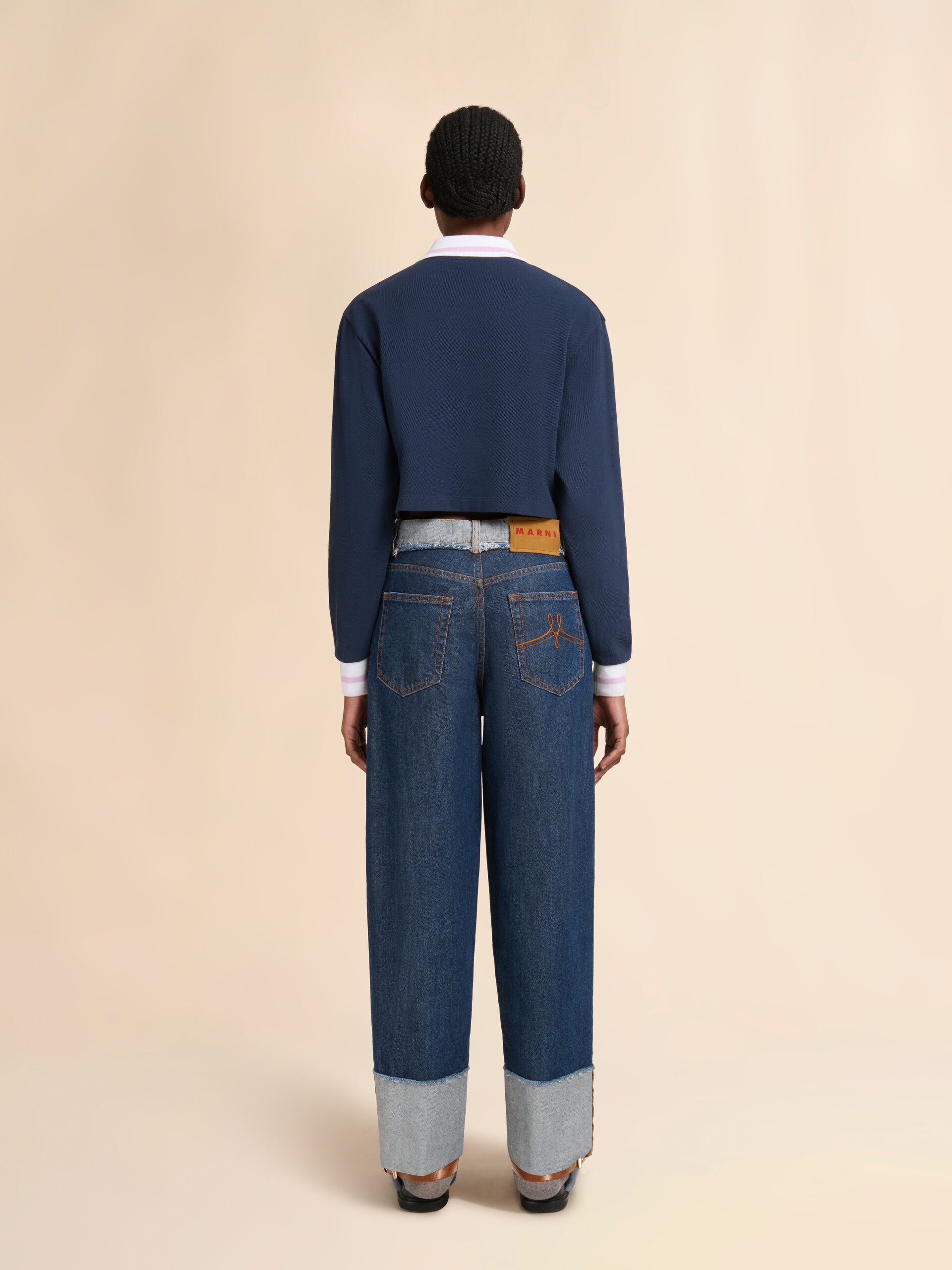Blue denim inside-out jeans - Pants - Image 3