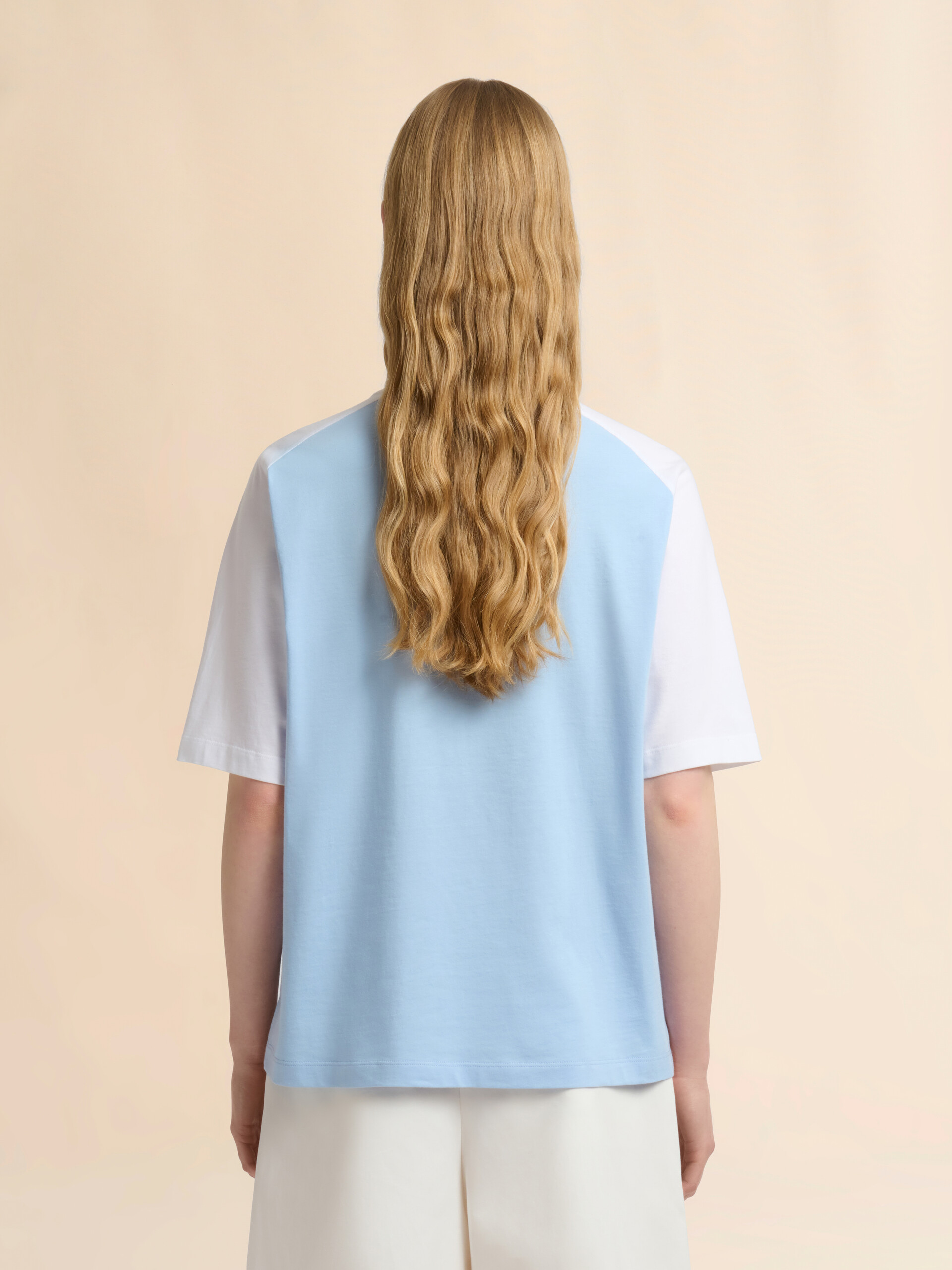 White cotton T-shirt with broderie anglaise front - T-shirts - Image 3