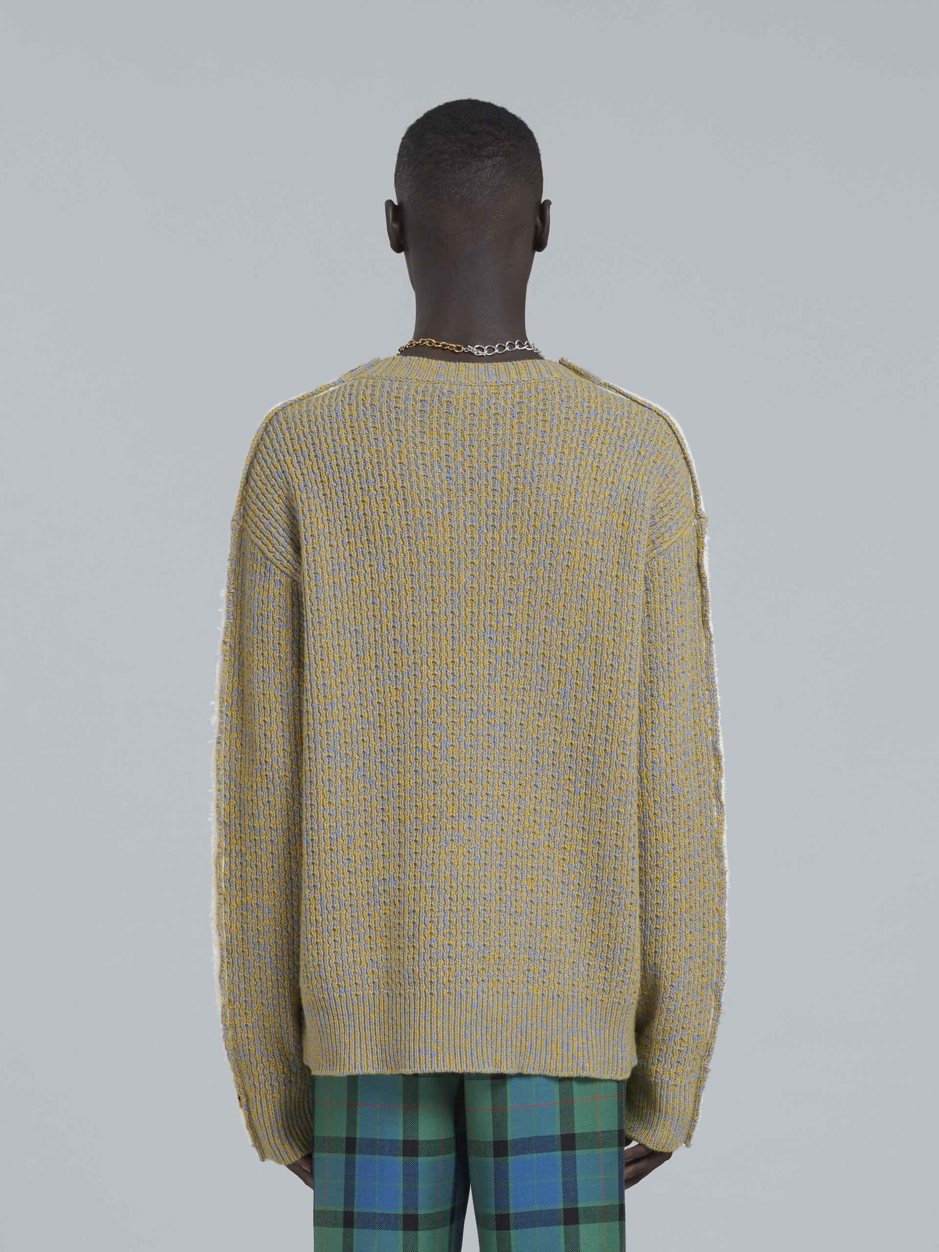 화이트 니트 브이넥 스웨터 - Pullovers - Image 3