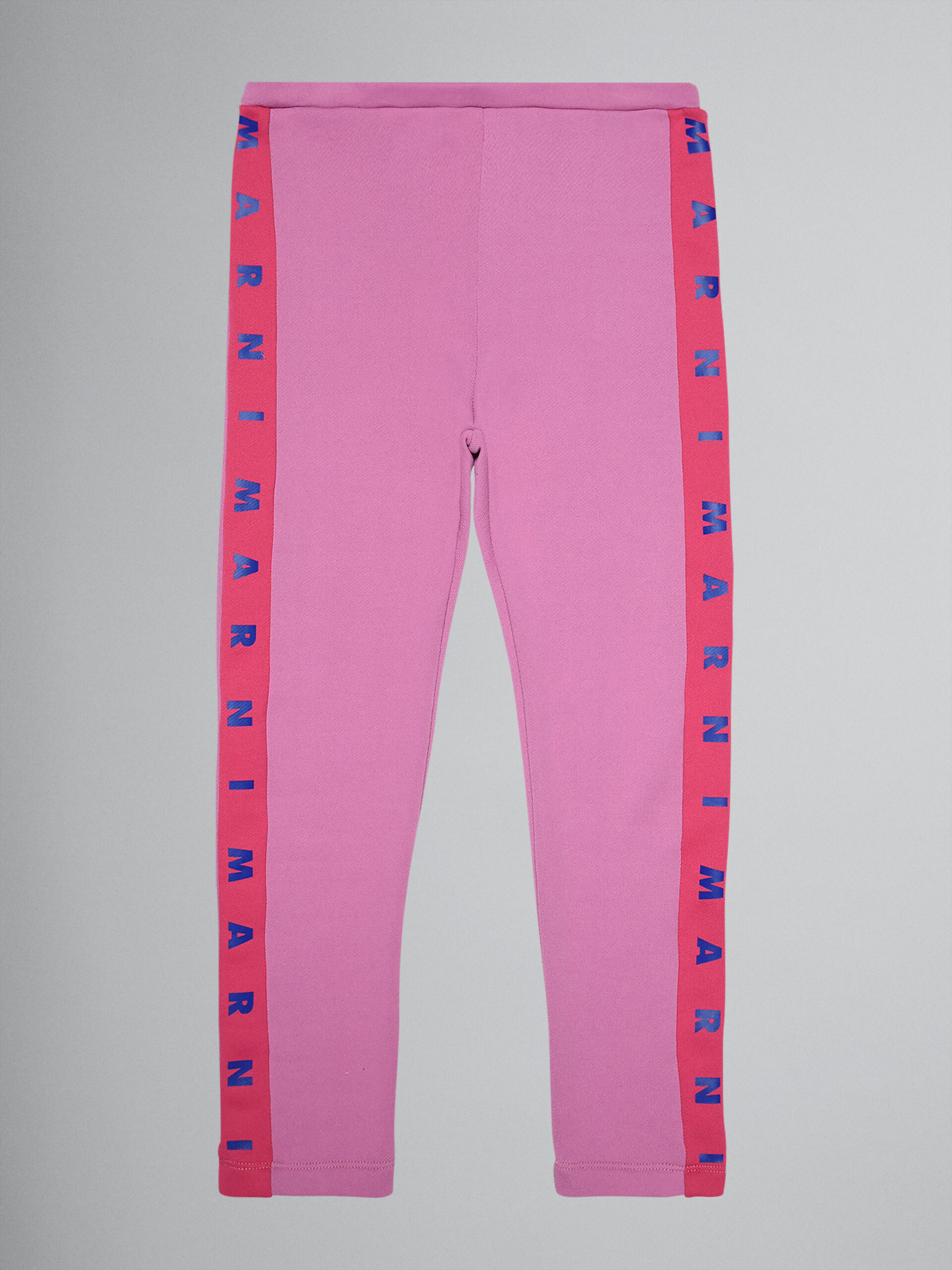 Pink technical cotton track pants - Pants - Image 1