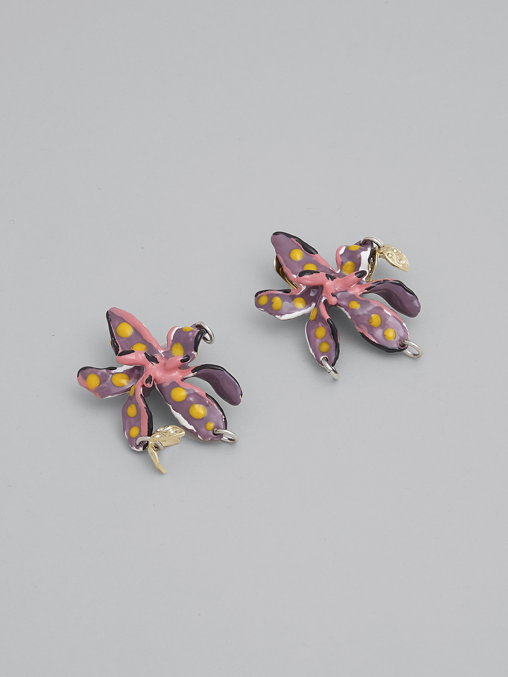 FLOWER purple earrings - Earrings - Image 4