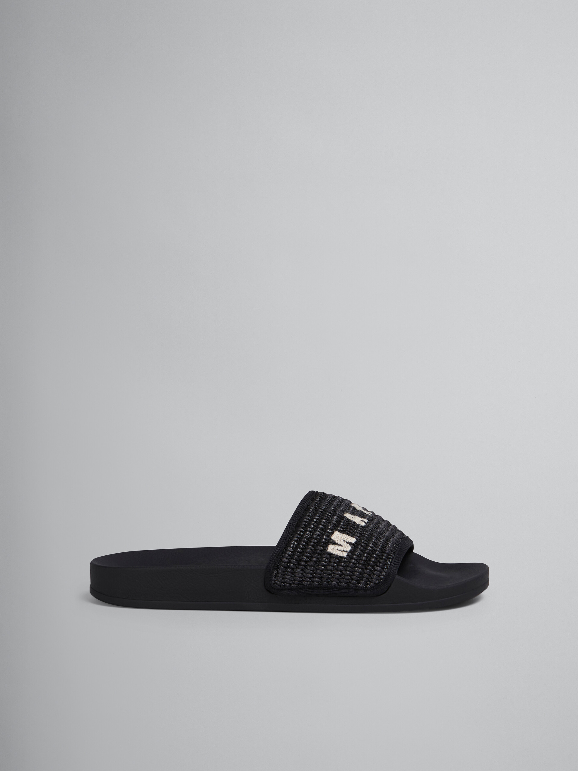 블랙 라피아 샌들 - Sandals - Image 1