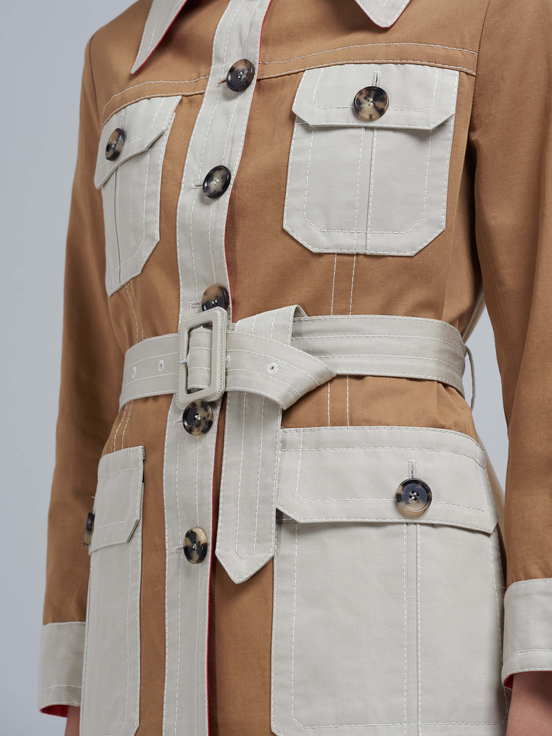Cotton drill safari jacket - Jackets - Image 5
